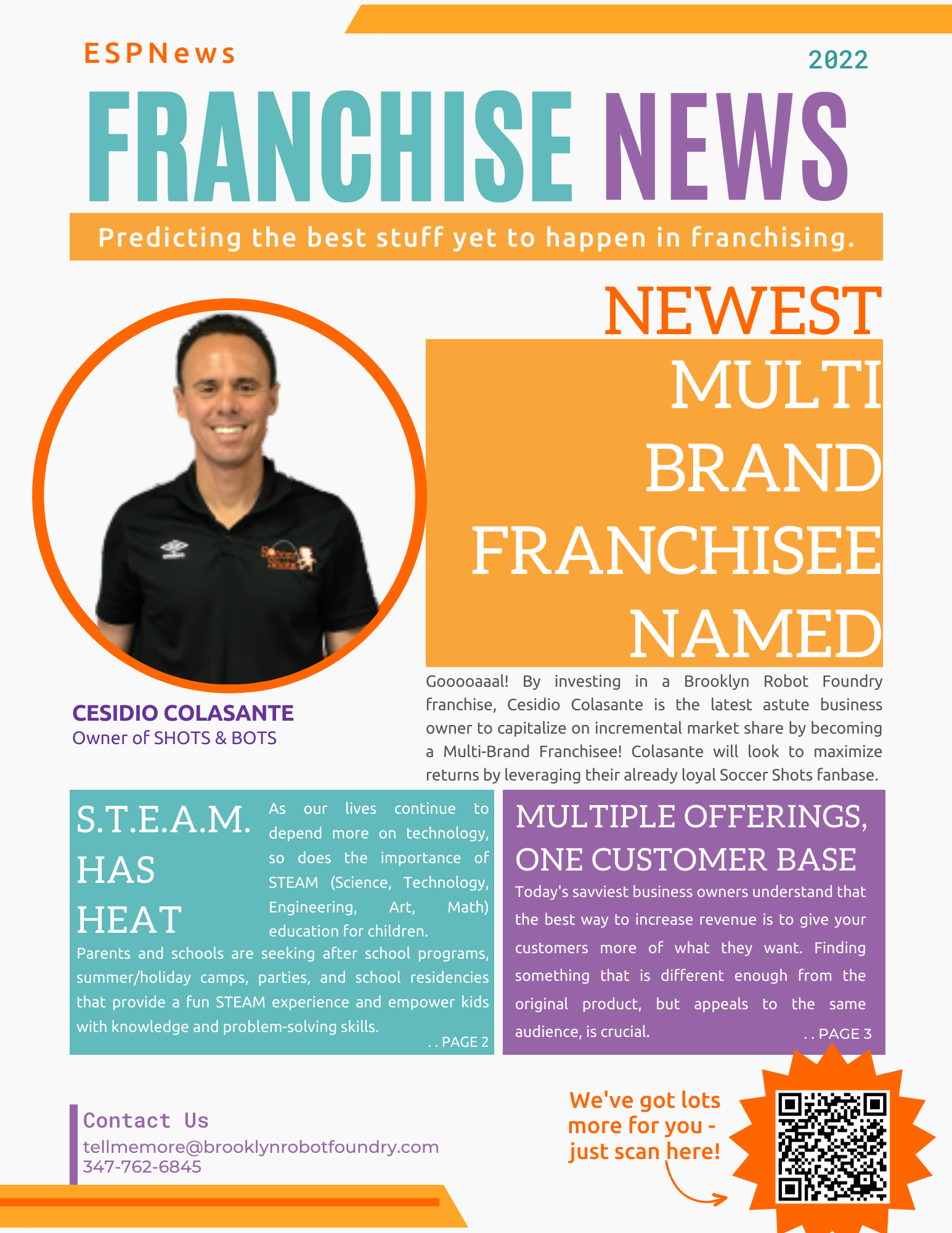 Fictional front page of a newsletter titled 