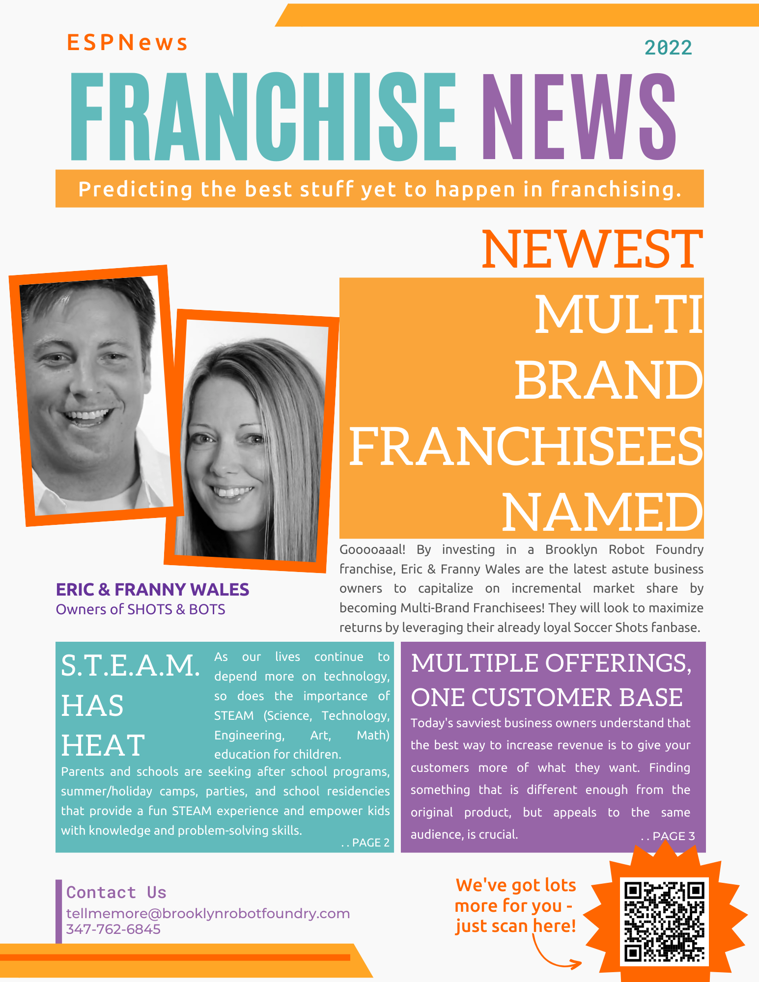 Fictional front page of a newsletter titled 