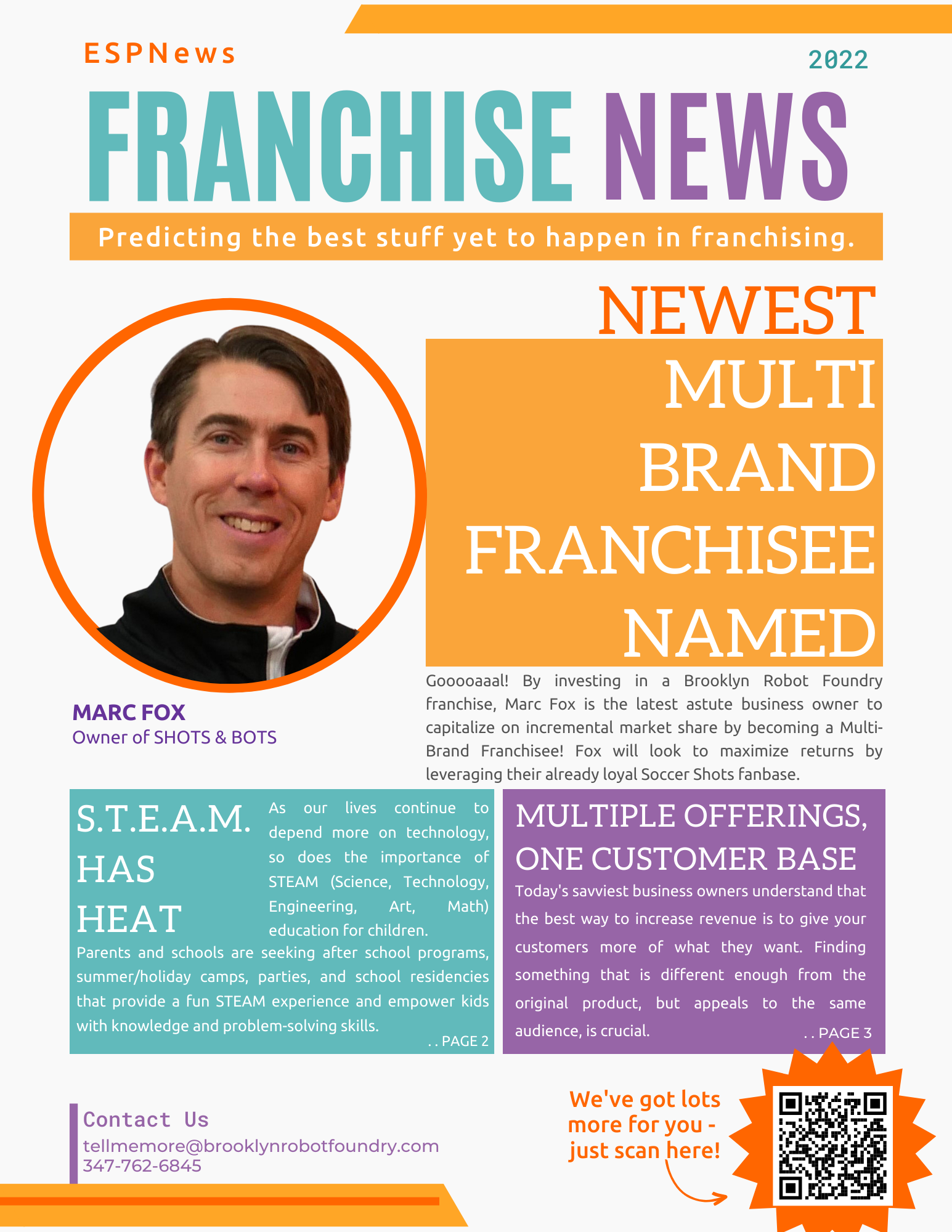 Fictional front page of a newsletter titled 