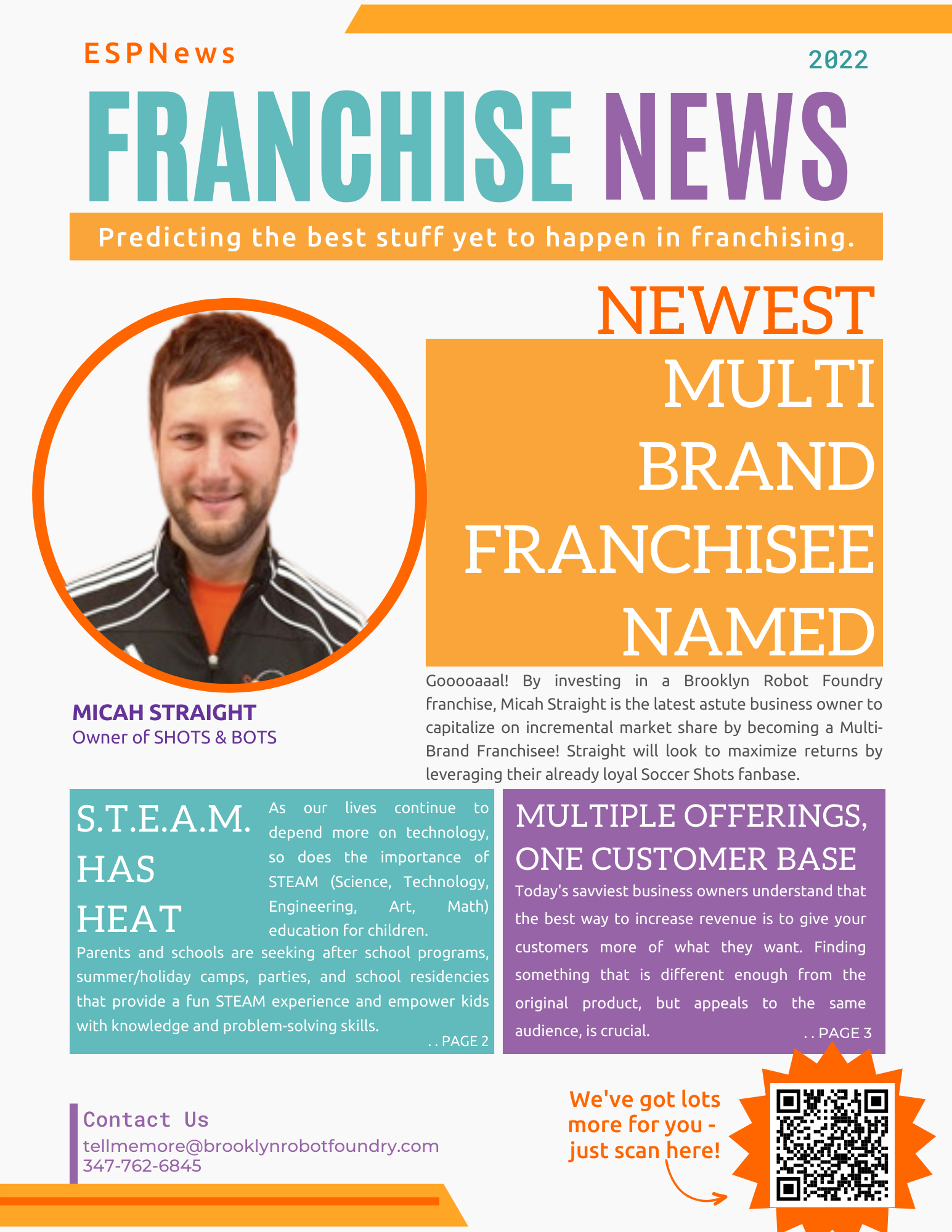 Fictional front page of a newsletter titled 