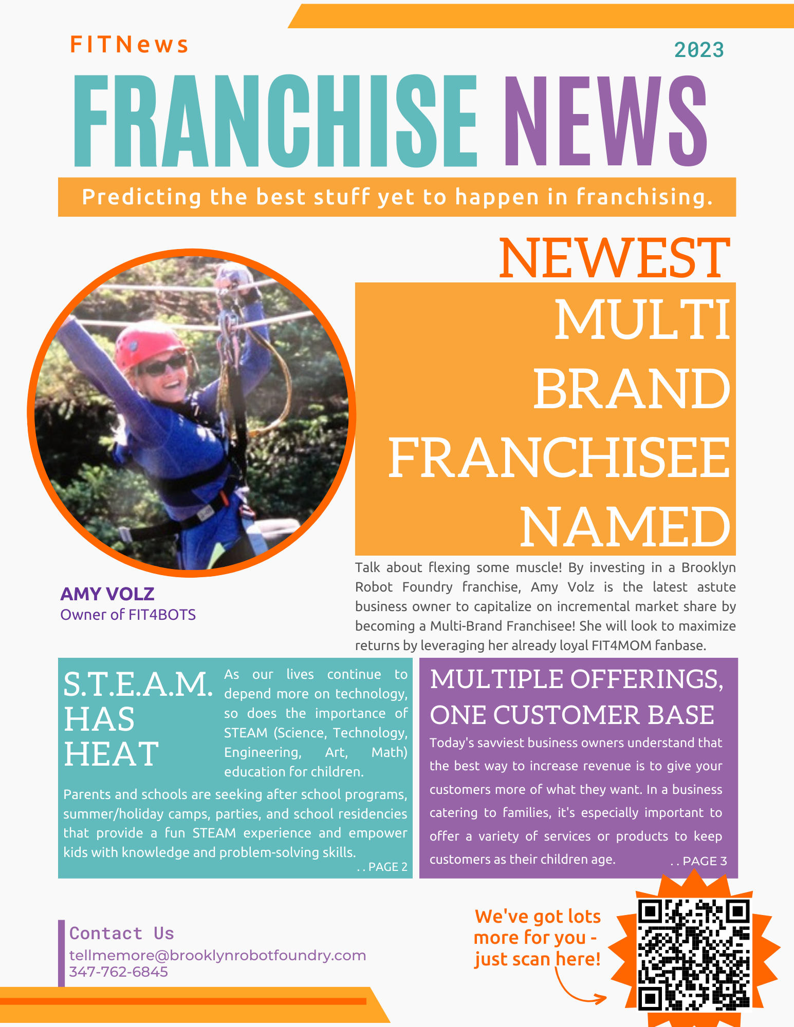 Fictional front page of a newsletter titled 