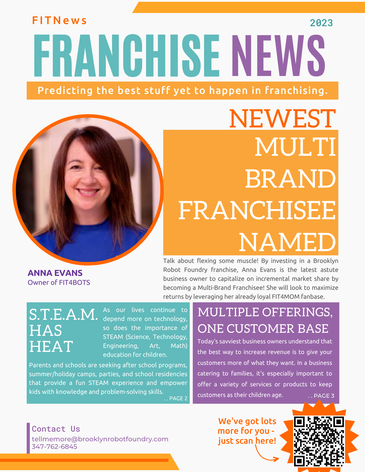Fictional front page of a newsletter titled 