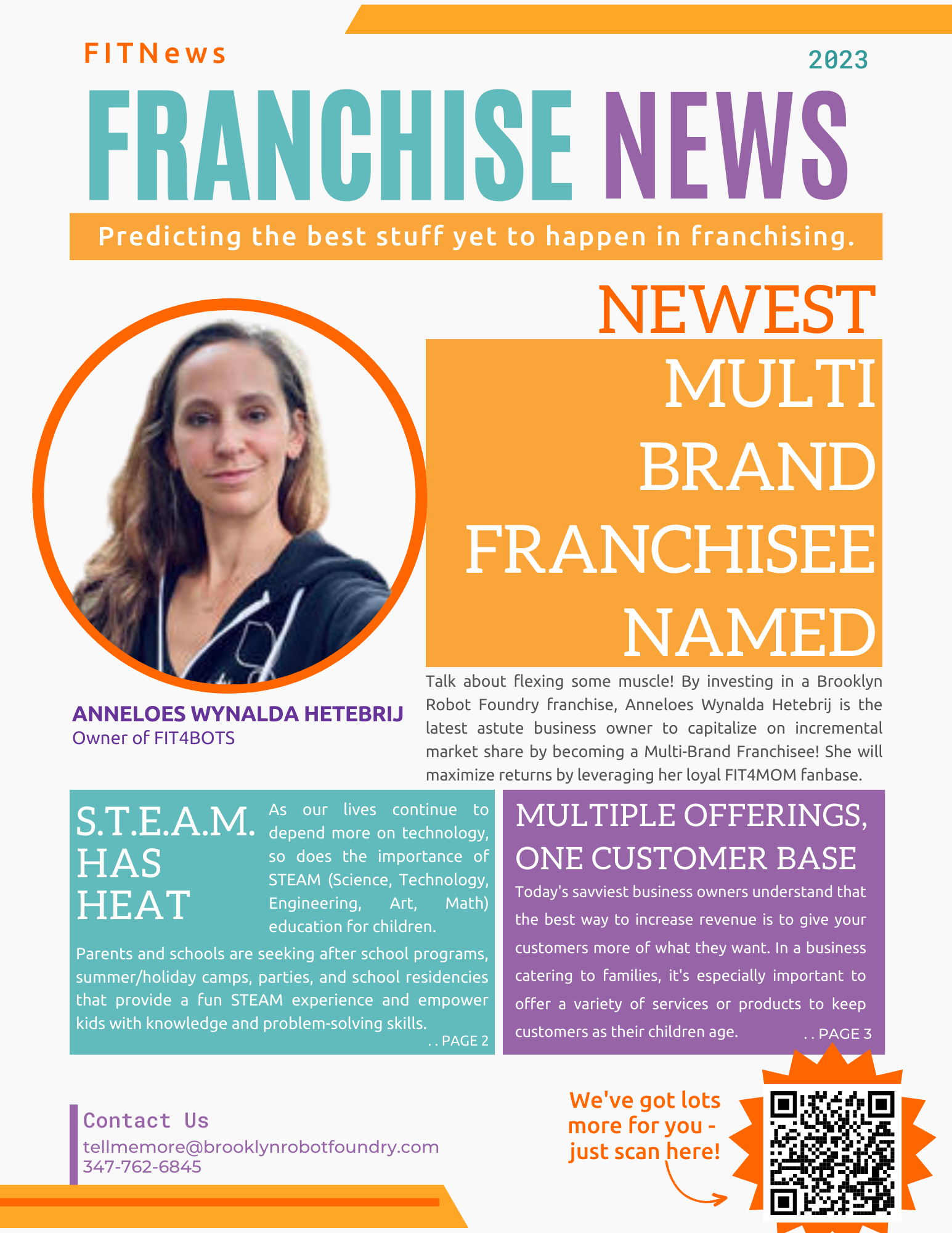 Fictional front page of a newsletter titled 