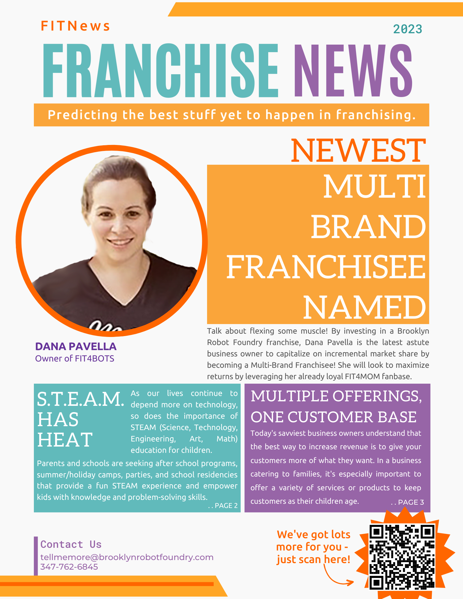 Fictional front page of a newsletter titled 