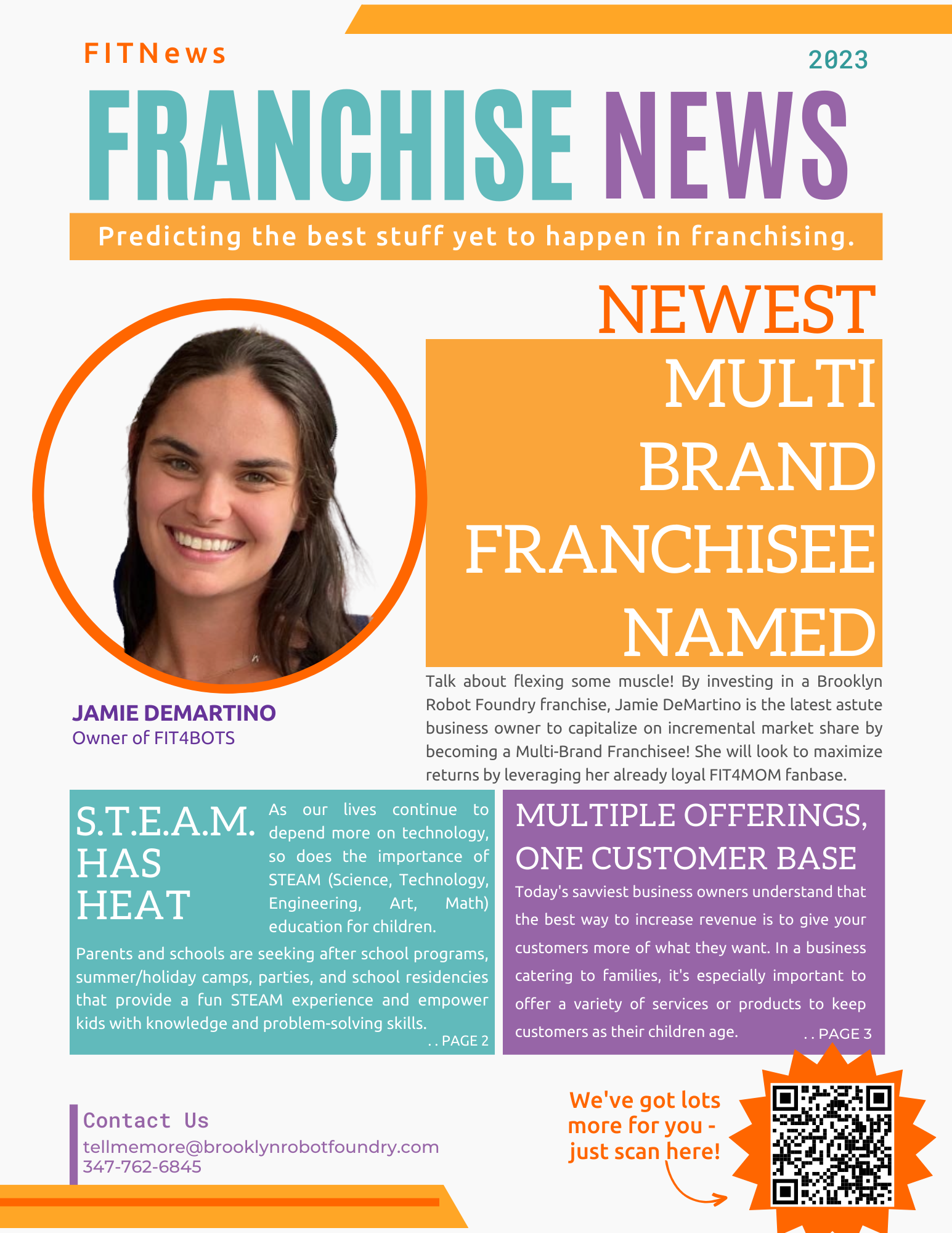 Fictional front page of a newsletter titled 