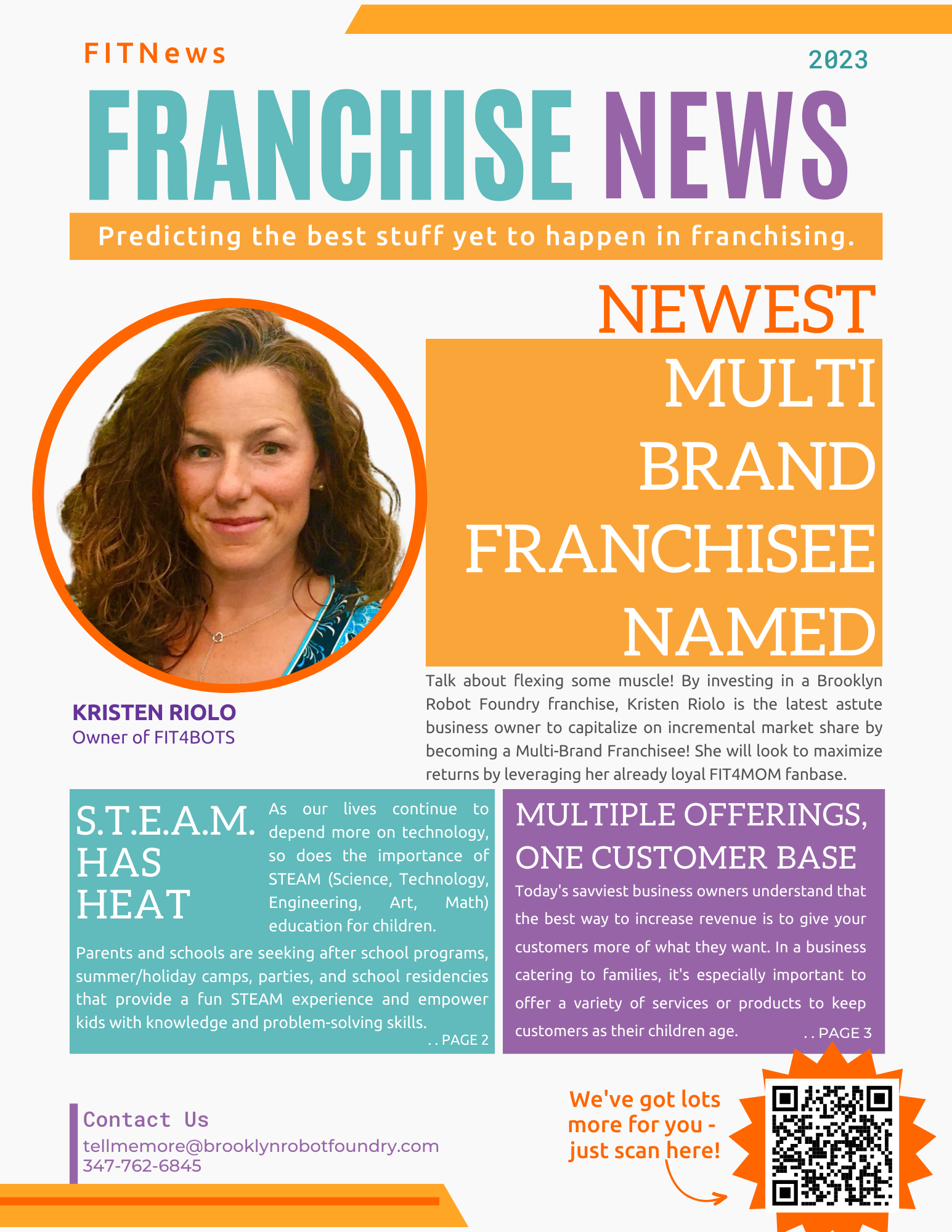 Fictional front page of a newsletter titled 