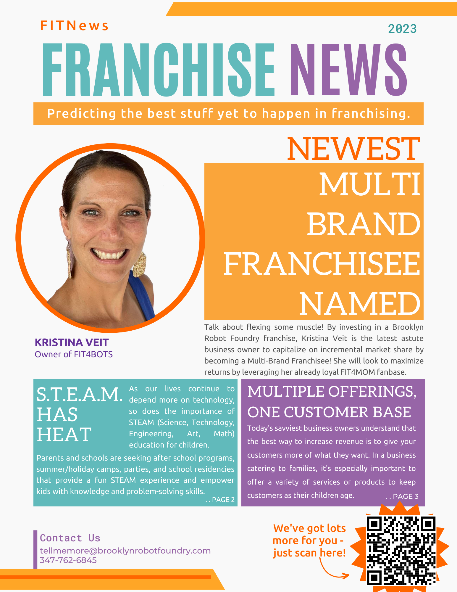 Fictional front page of a newsletter titled 
