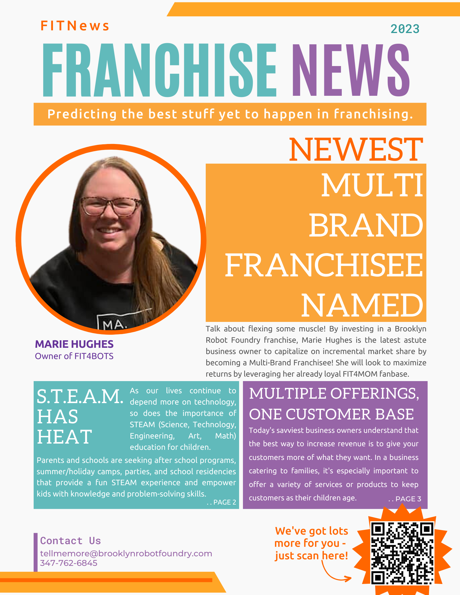 Fictional front page of a newsletter titled 
