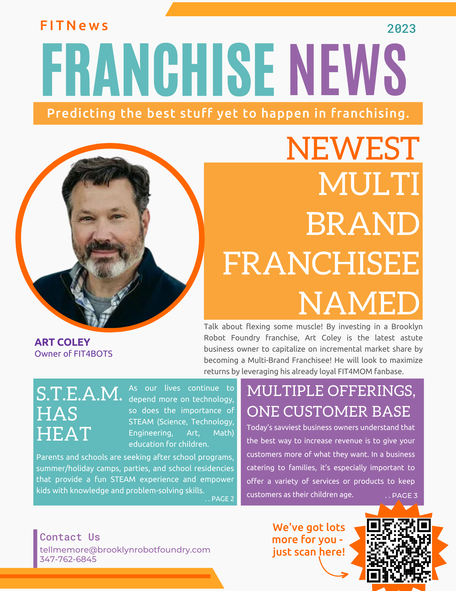 Fictional front page of a newsletter titled 