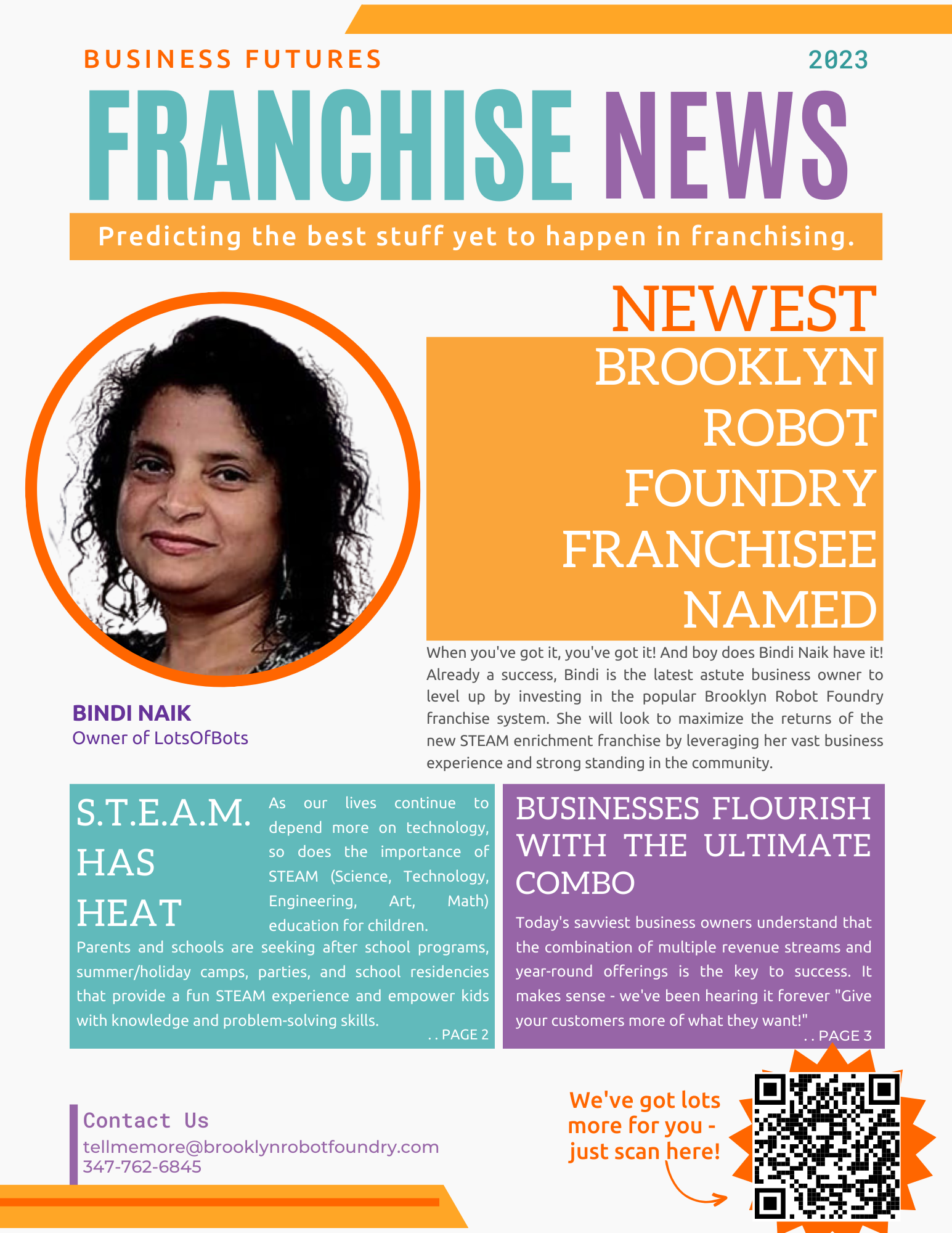 Fictional front page of a newsletter titled 