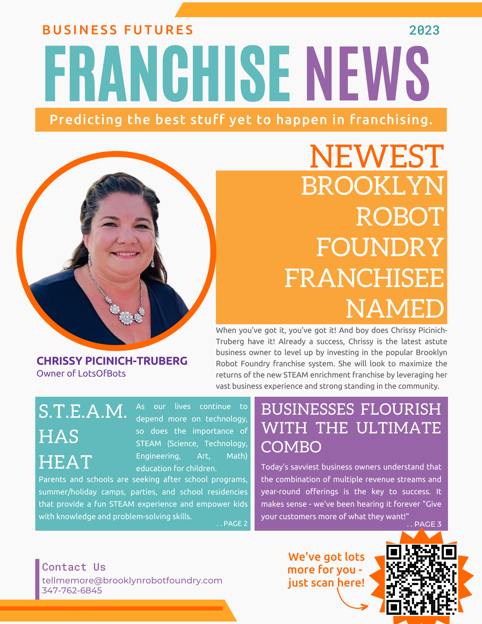Fictional front page of a newsletter titled 