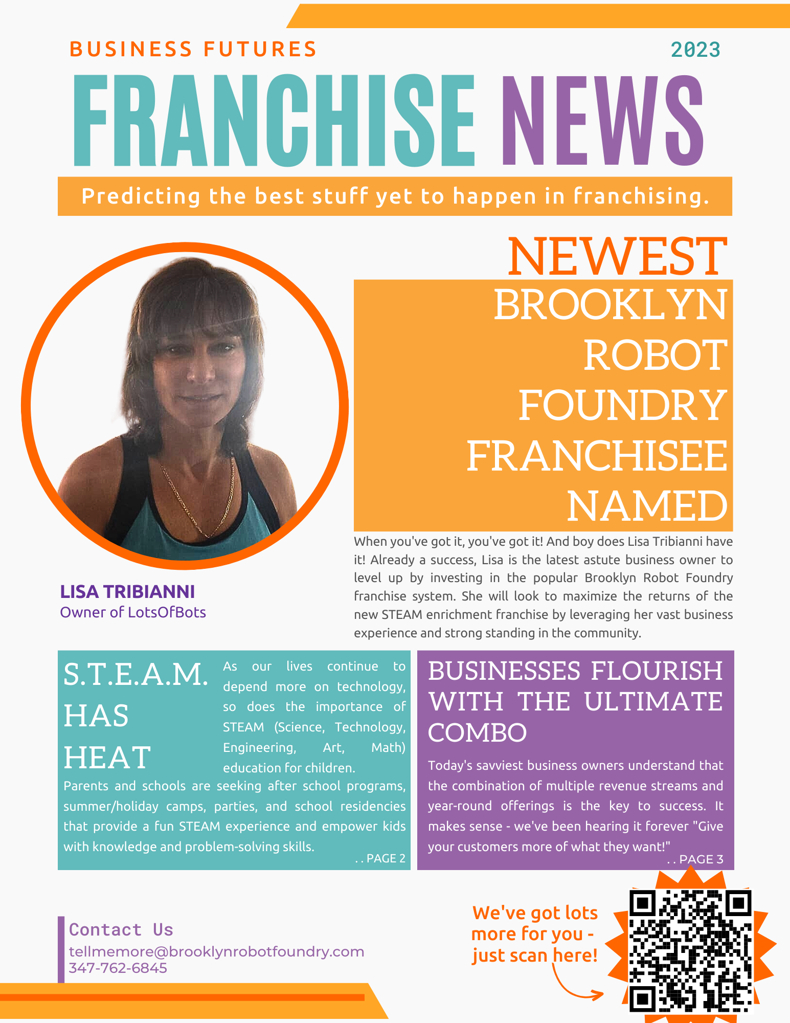 Fictional front page of a newsletter titled 