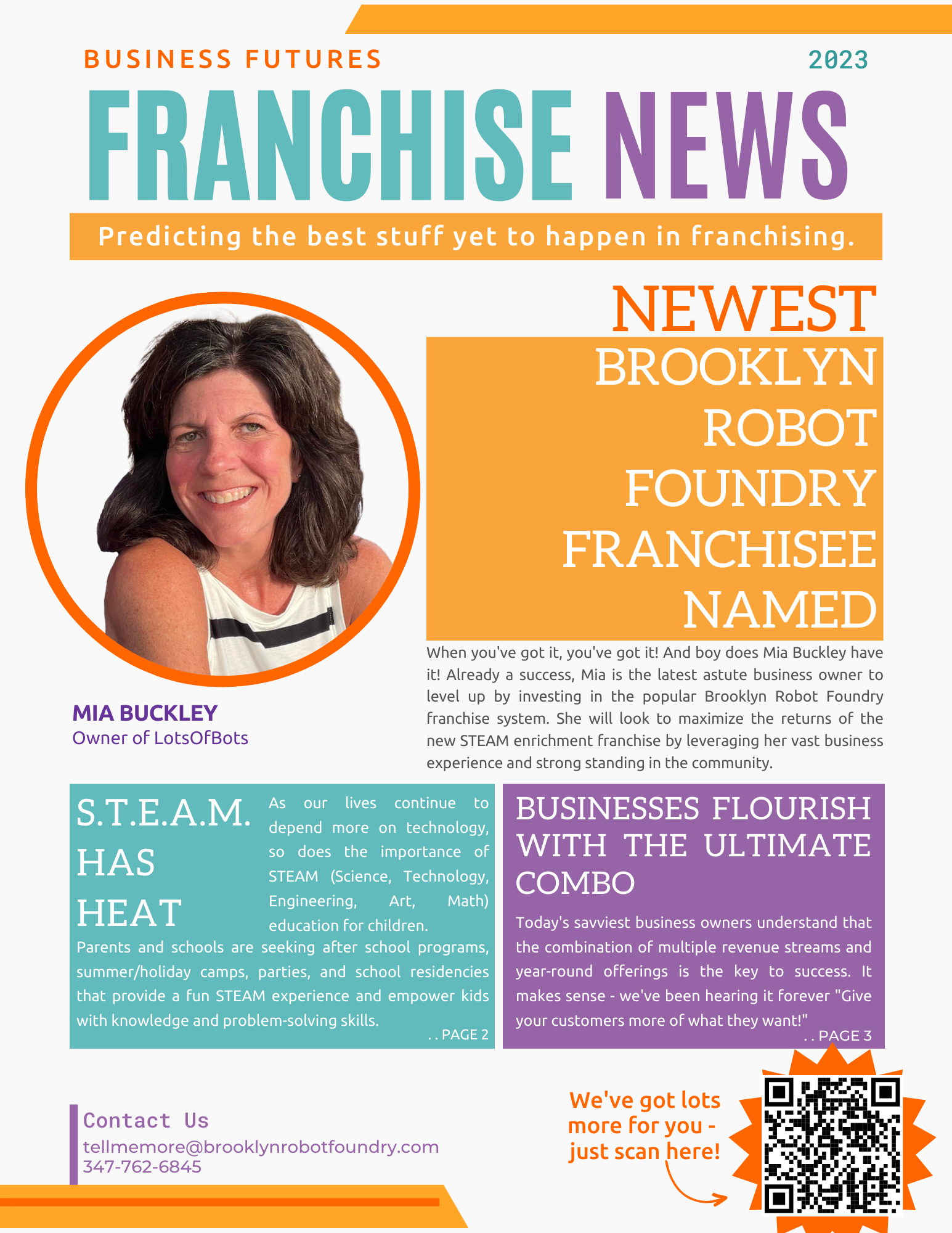 Fictional front page of a newsletter titled 