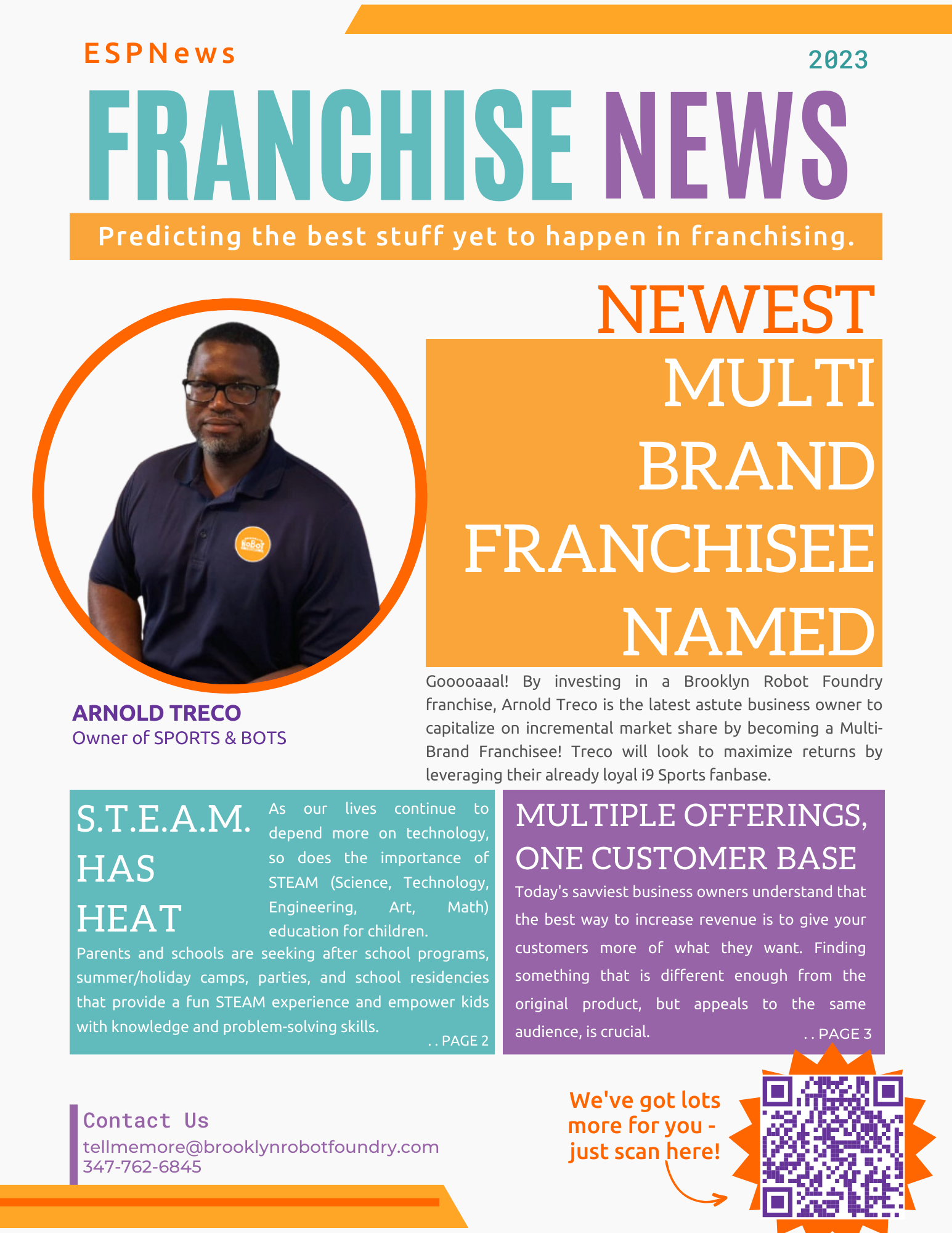 Fictional front page of a newsletter titled 