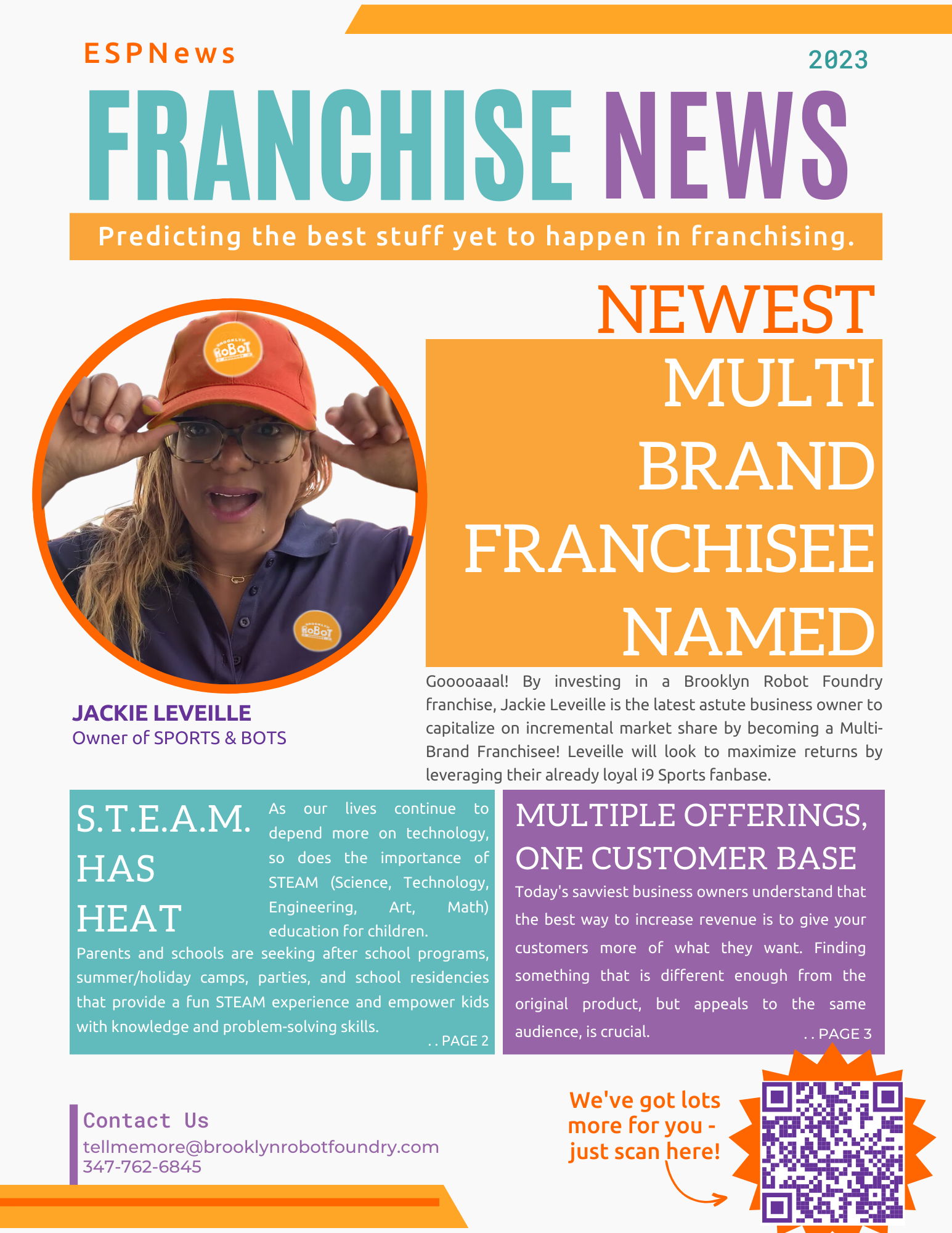 Fictional front page of a newsletter titled 