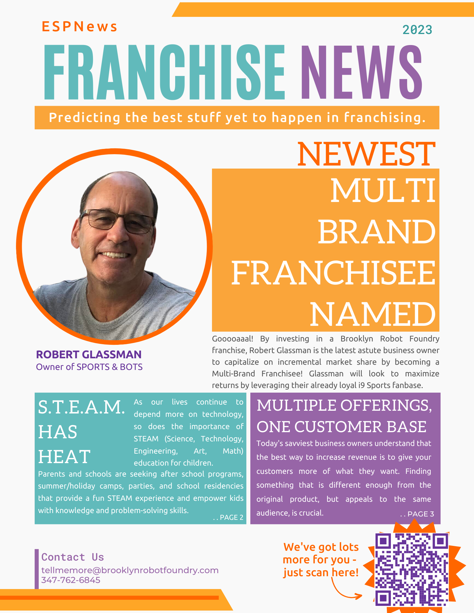 Fictional front page of a newsletter titled 