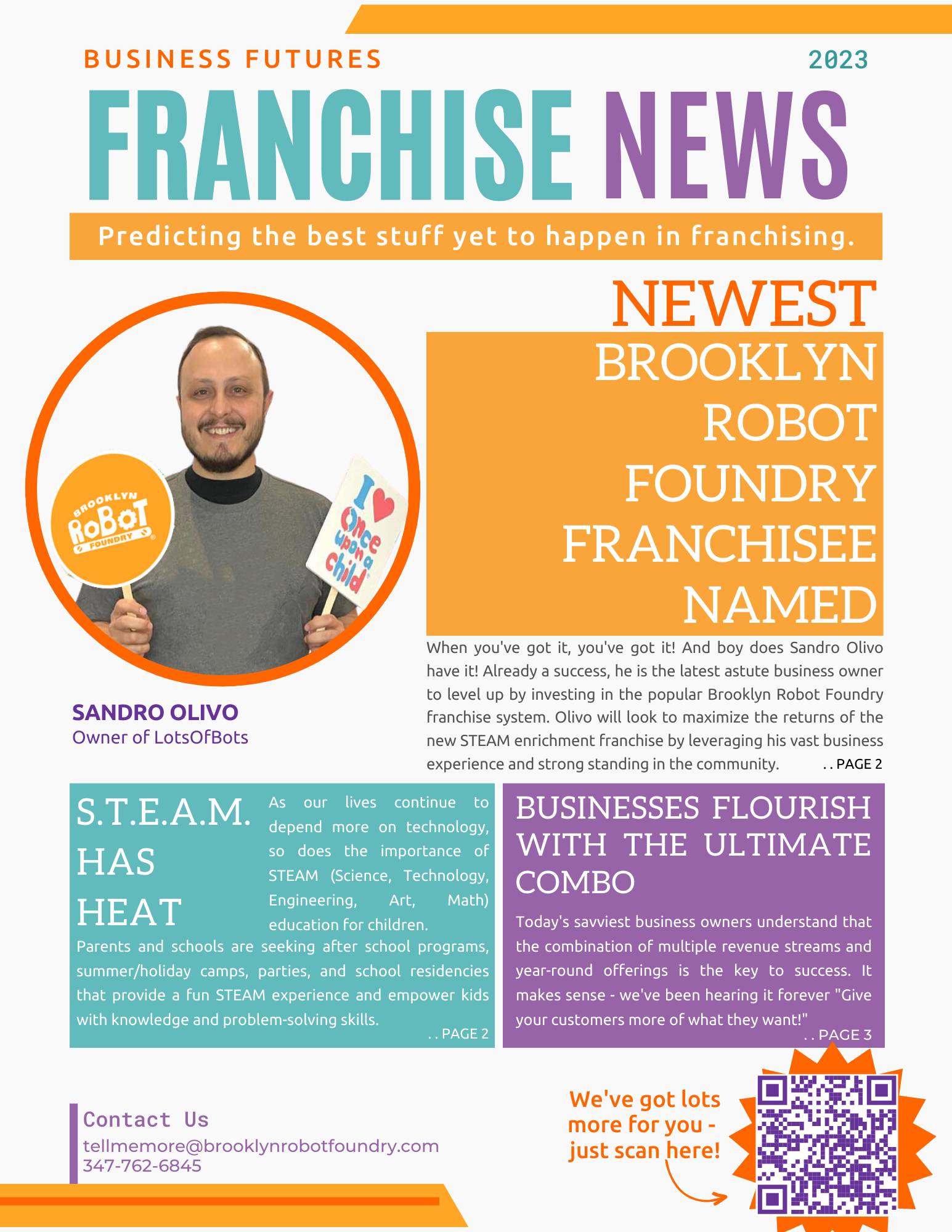 Fictional front page of a newsletter titled 