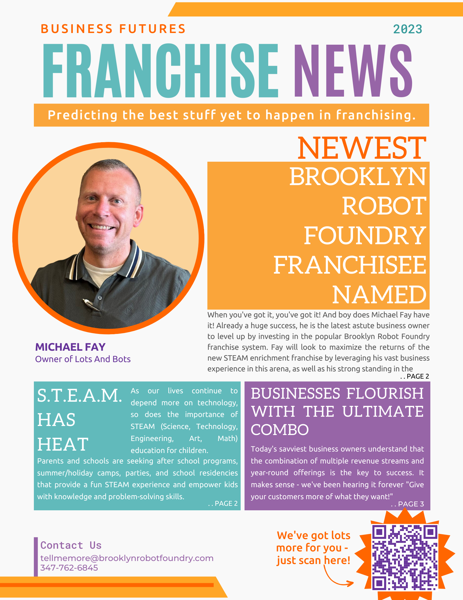 Fictional front page of a newsletter titled 