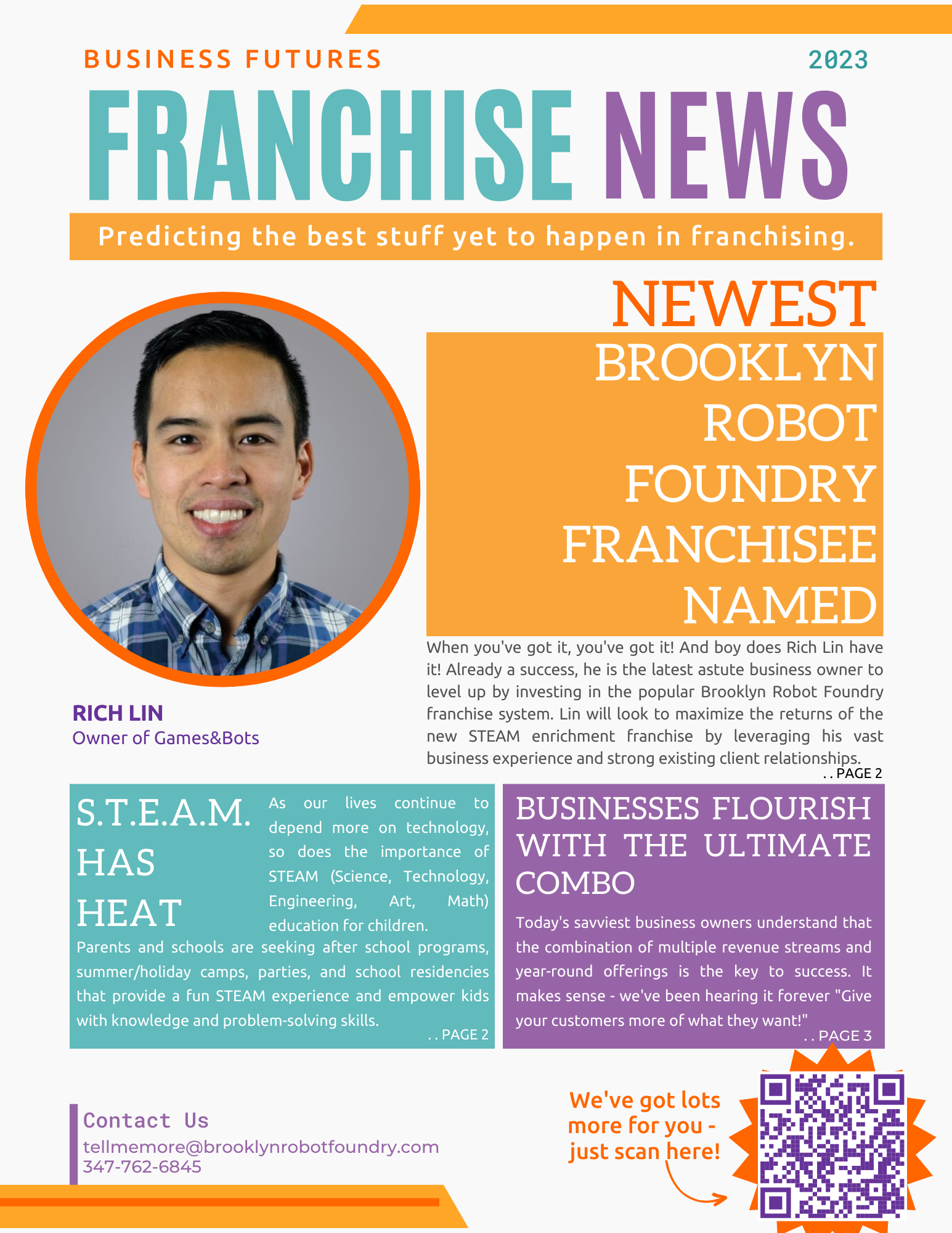 Fictional front page of a newsletter titled 
