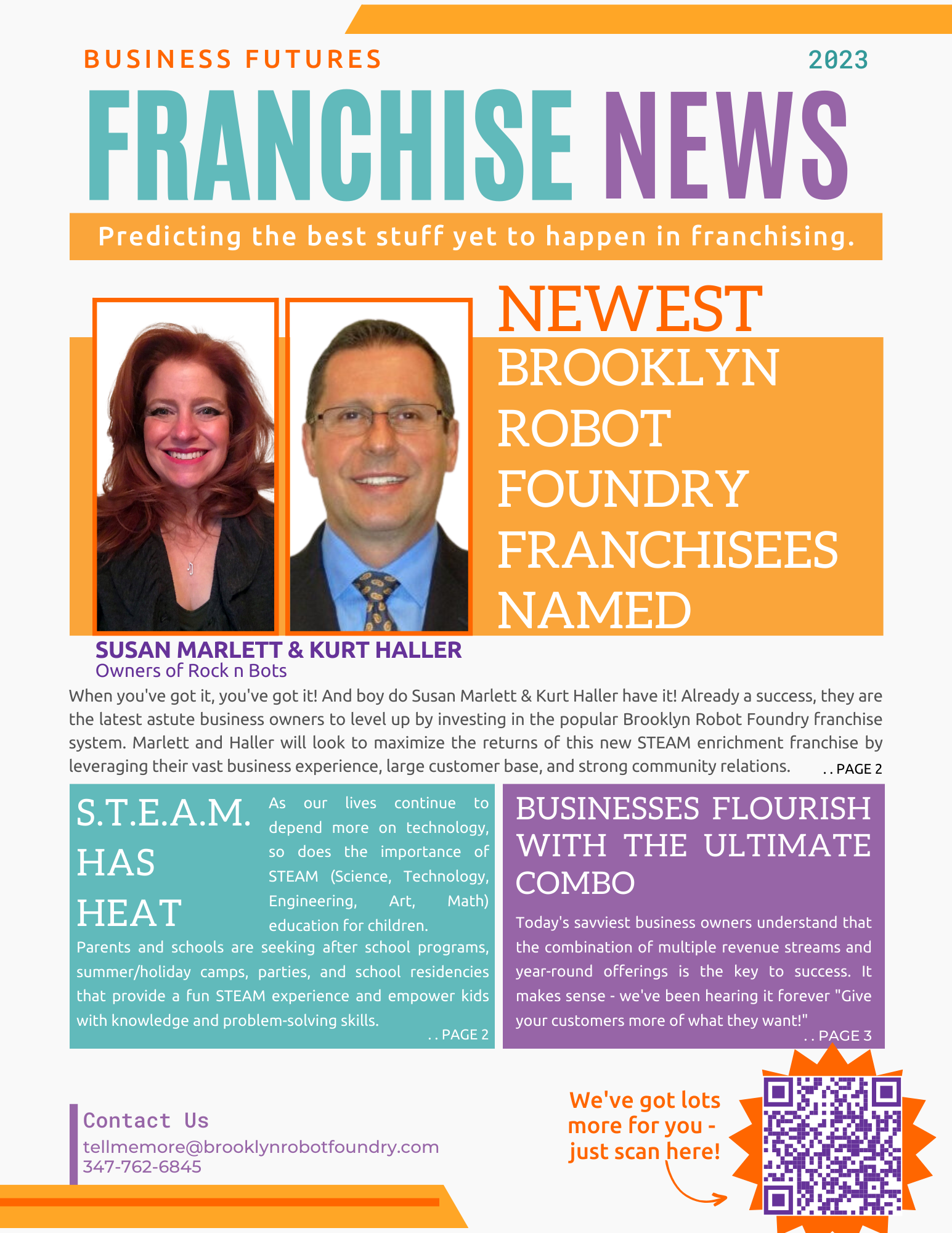 Fictional front page of a newsletter titled 