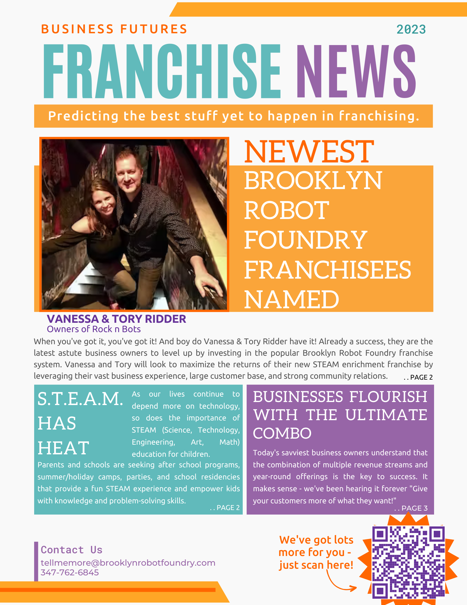 Fictional front page of a newsletter titled 