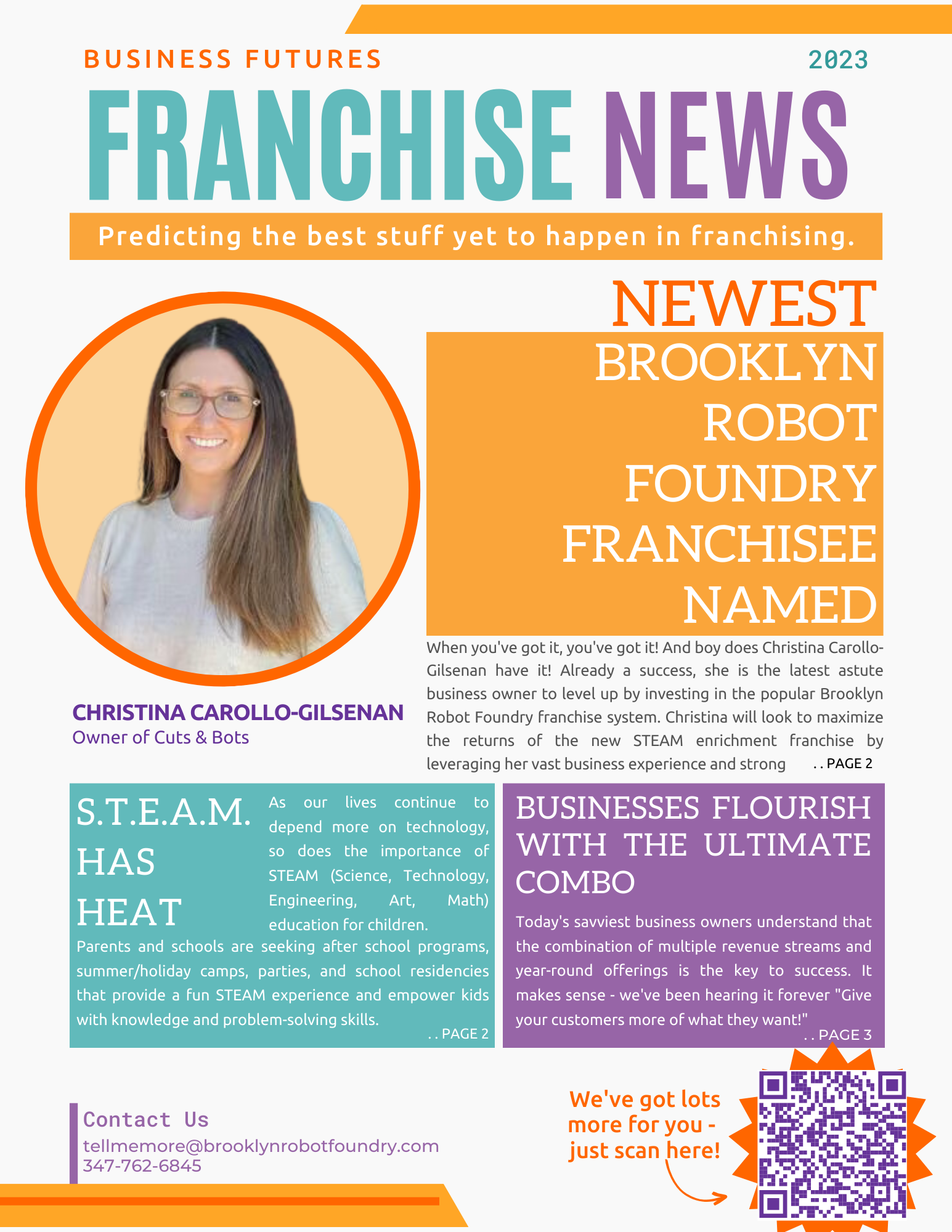 Fictional front page of a newsletter titled 