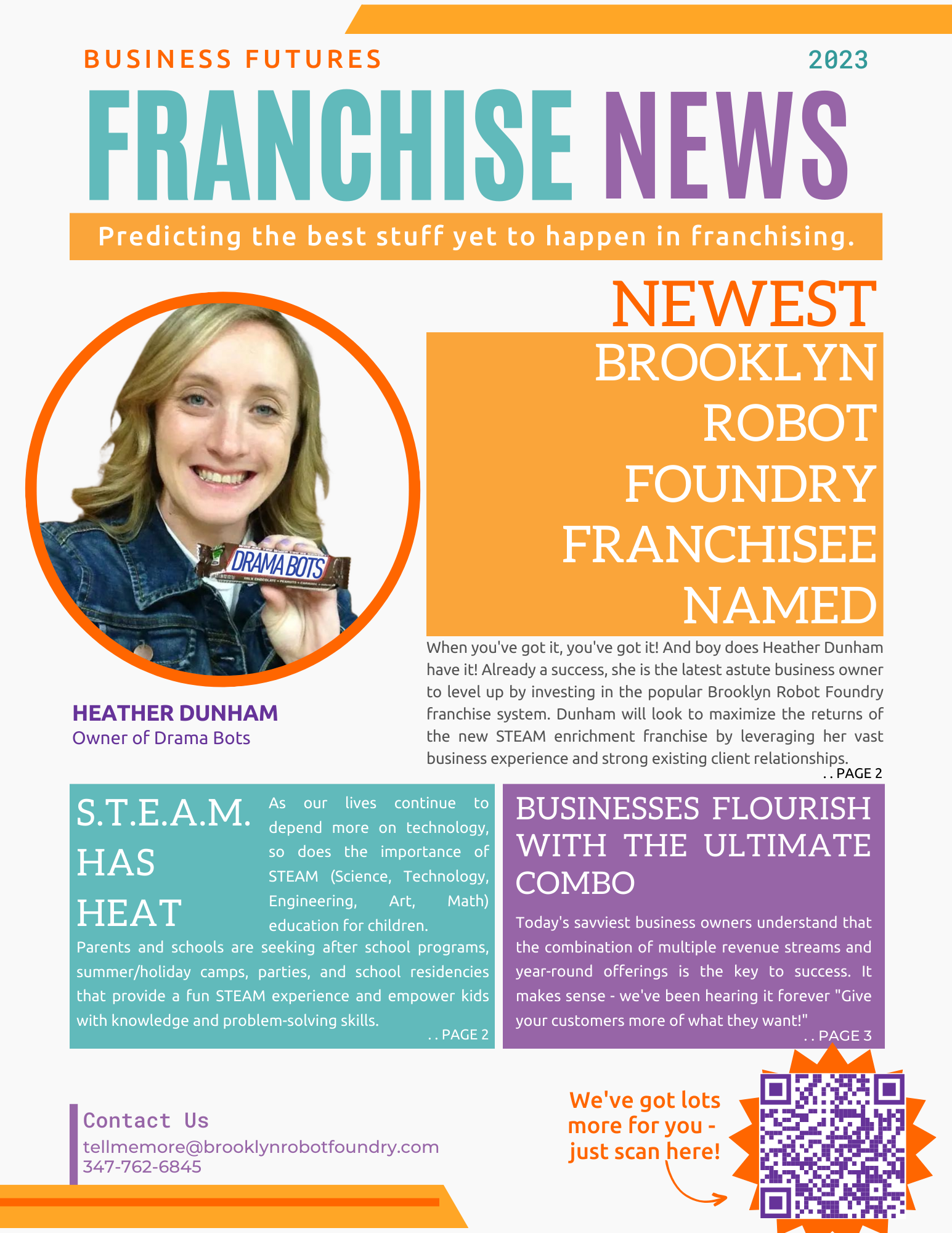 Fictional front page of a newsletter titled 