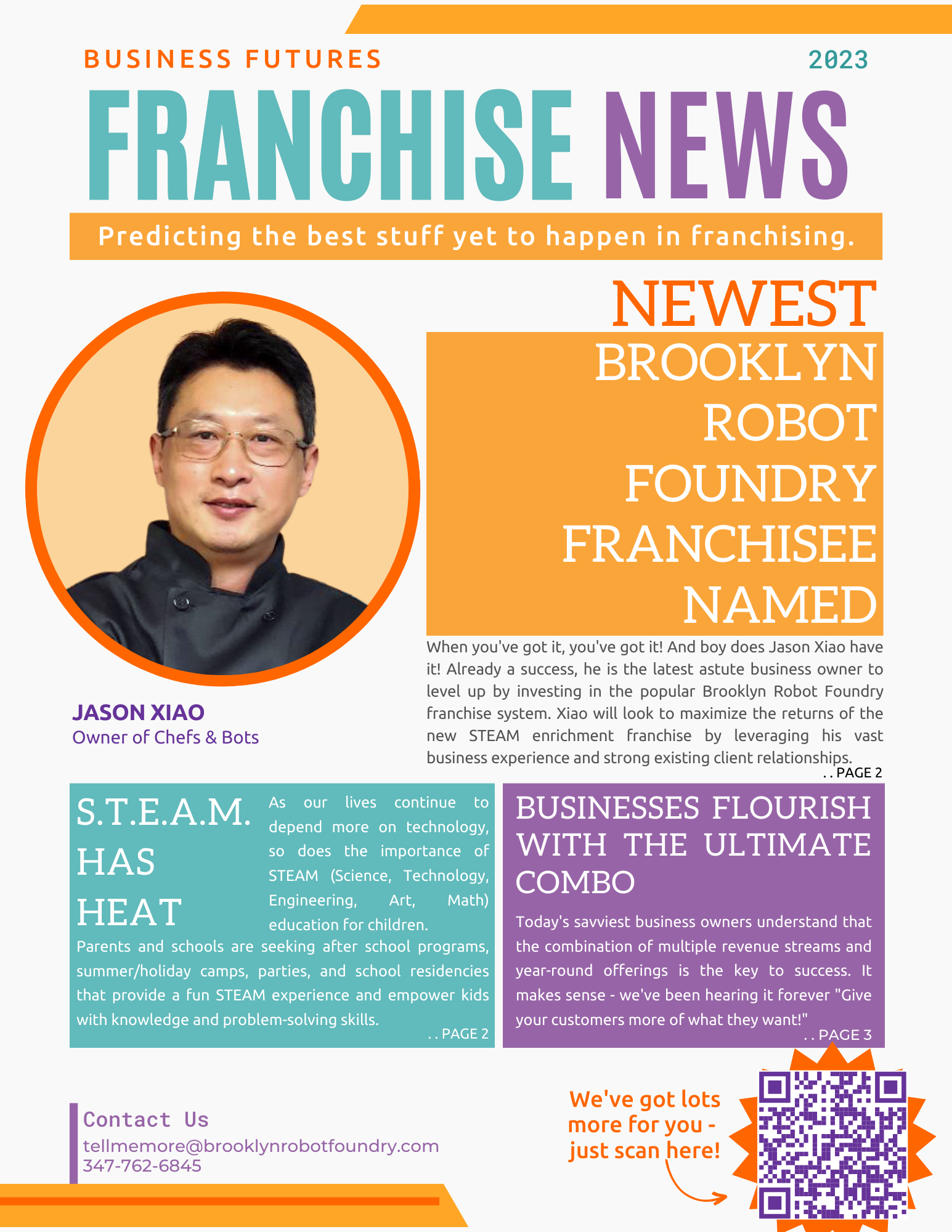 Fictional front page of a newsletter titled 