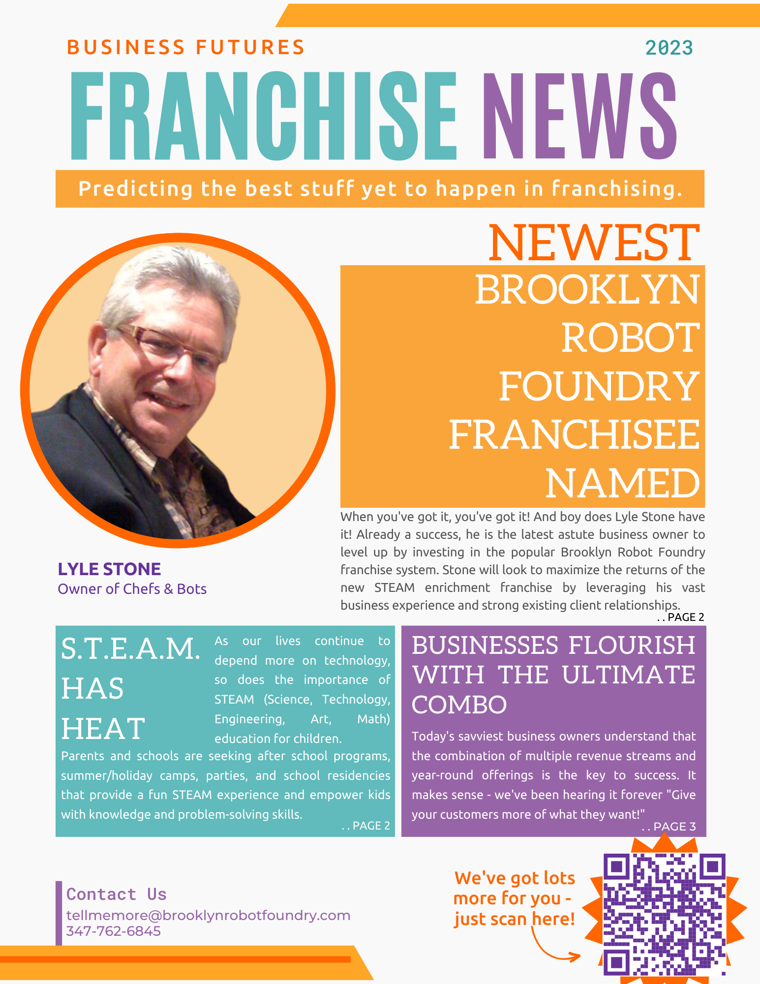 Fictional front page of a newsletter titled 