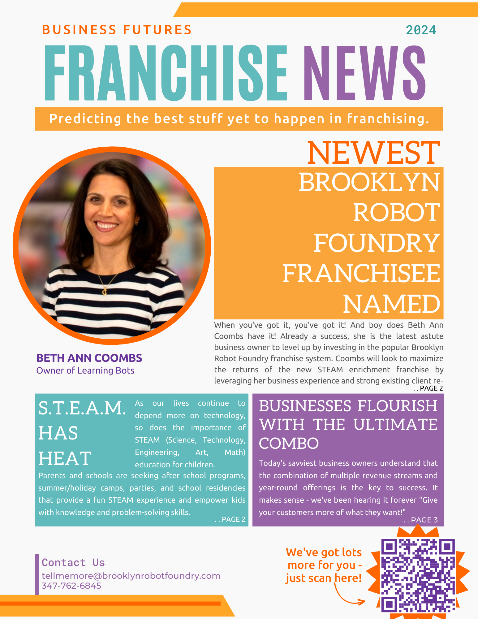 Fictional front page of a newsletter titled 