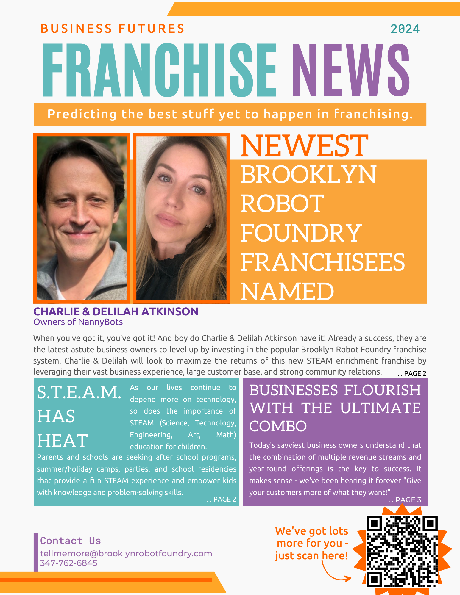 Fictional front page of a newsletter titled 