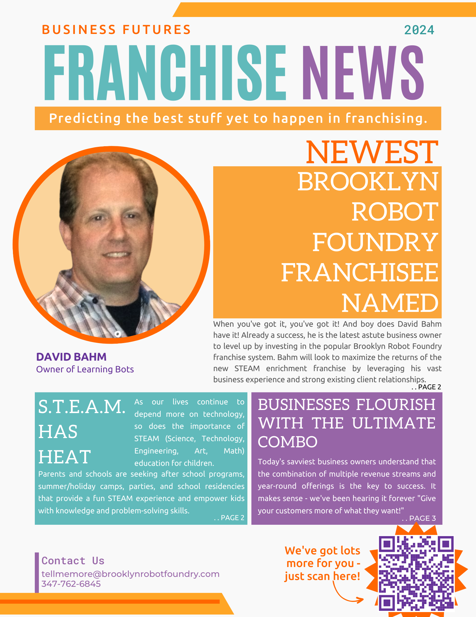 Fictional front page of a newsletter titled 