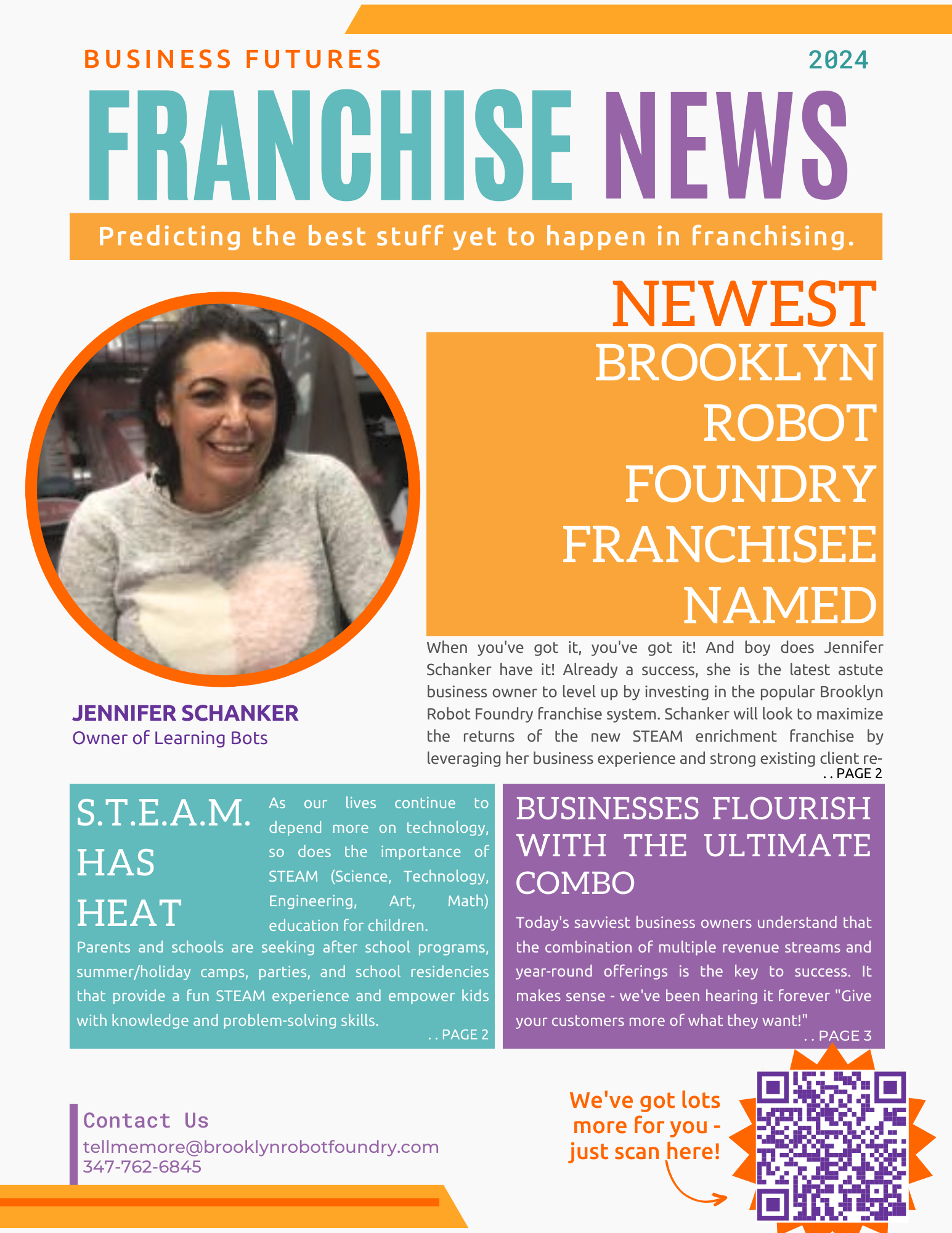 Fictional front page of a newsletter titled 