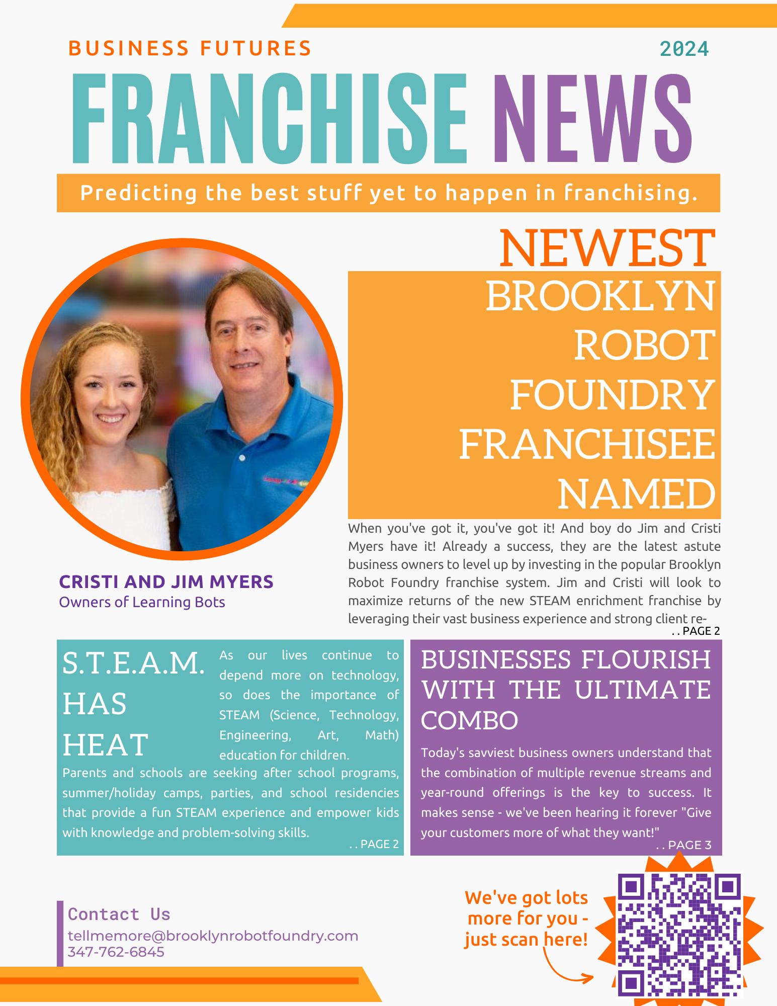 Fictional front page of a newsletter titled 