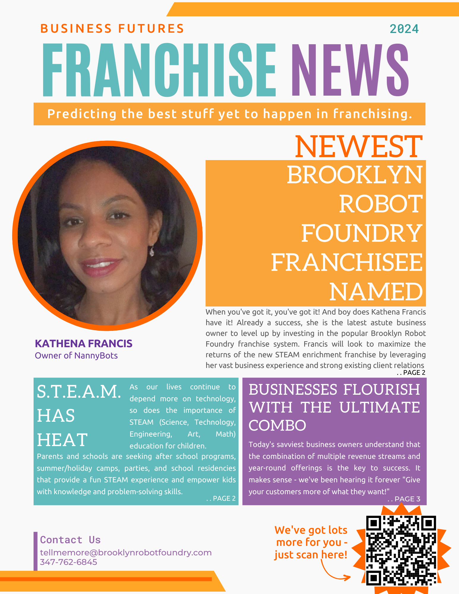 Fictional front page of a newsletter titled 