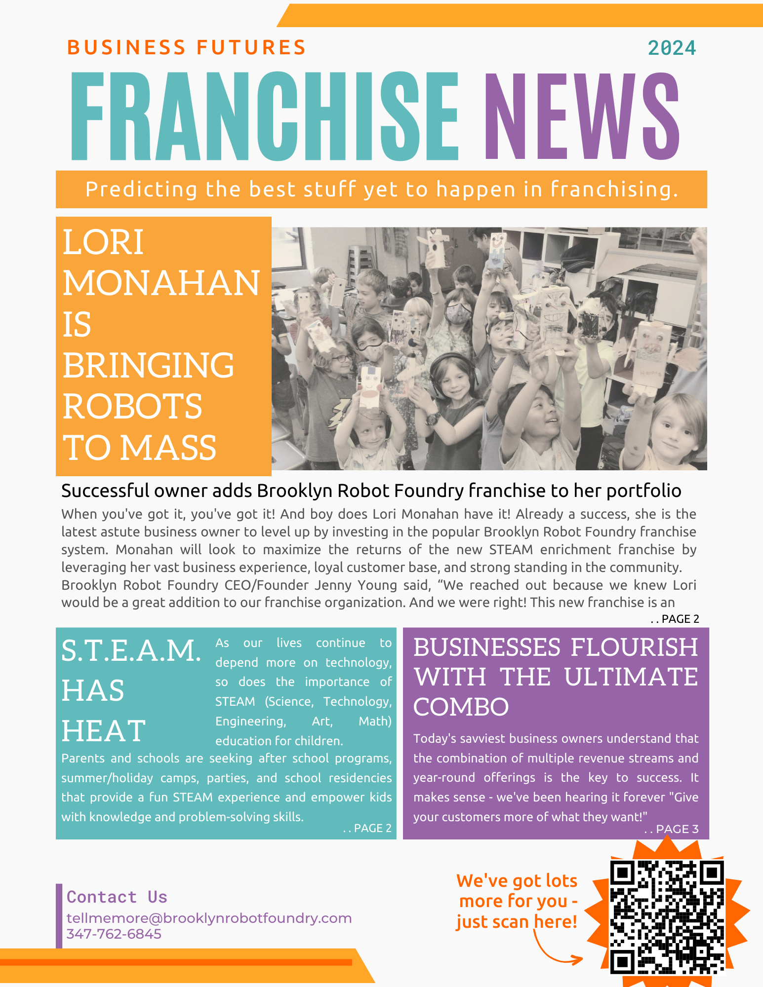 Fictional front page of a newsletter titled 