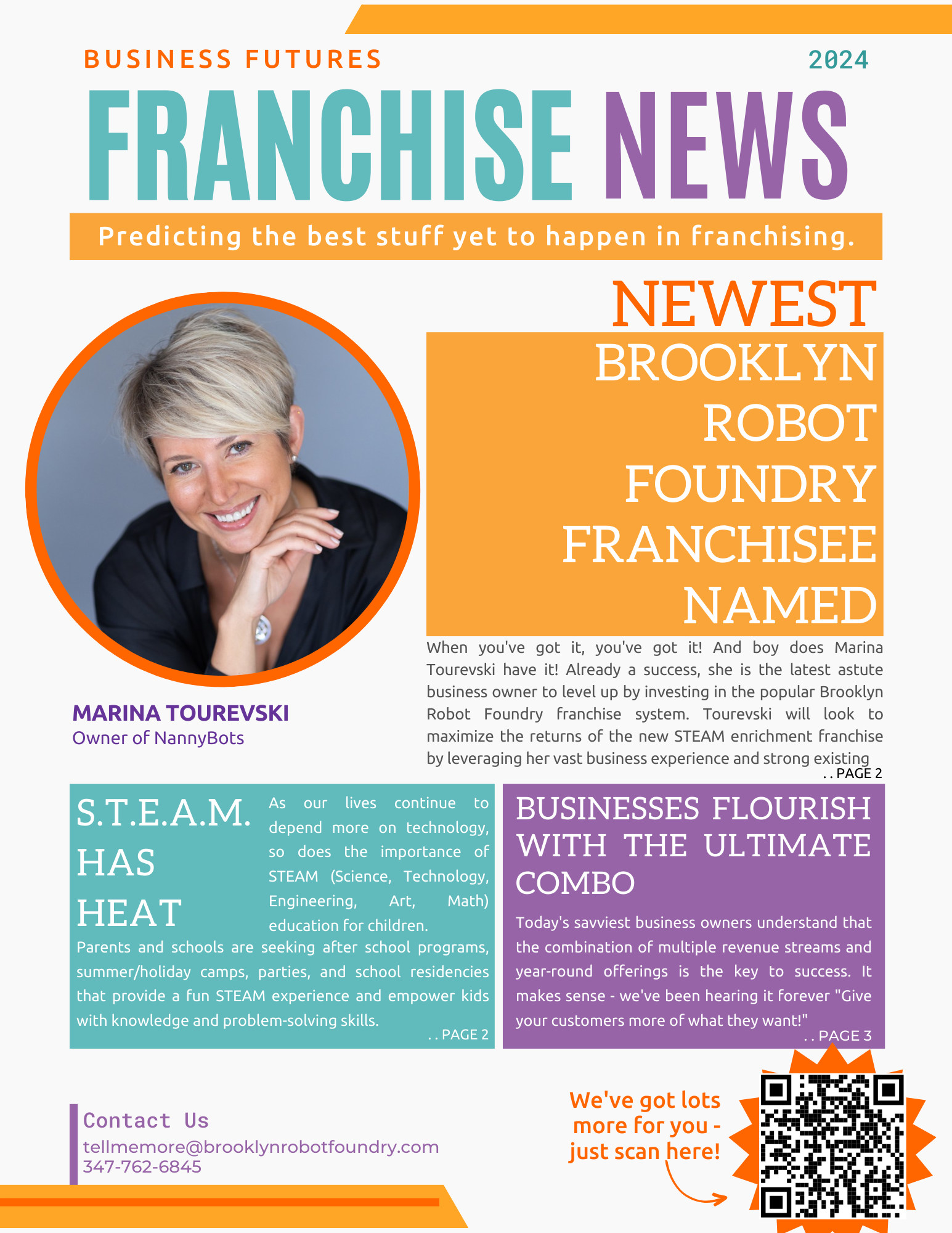 Fictional front page of a newsletter titled 