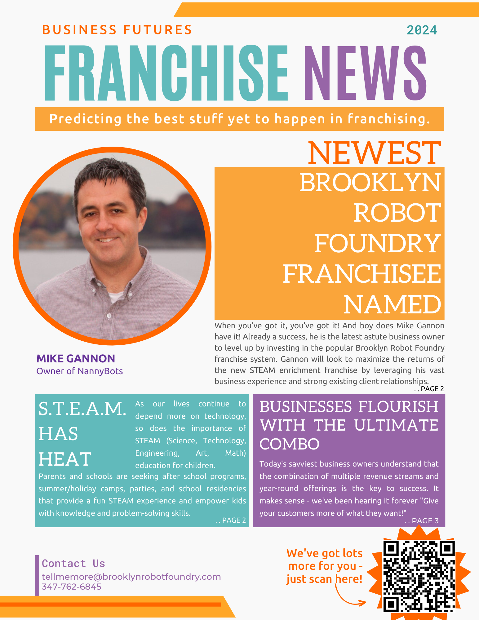 Fictional front page of a newsletter titled 