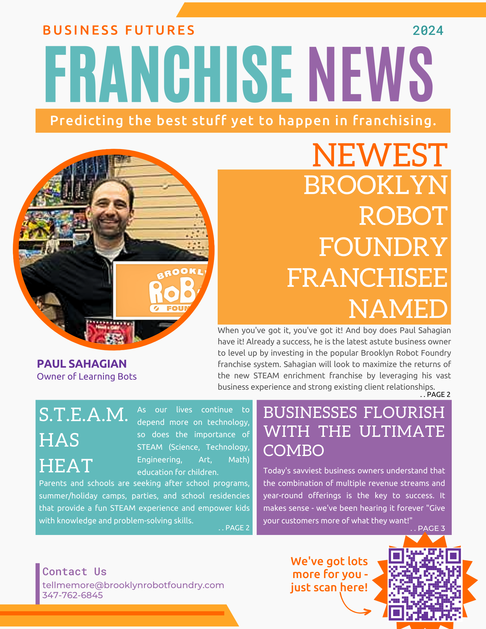 Fictional front page of a newsletter titled 