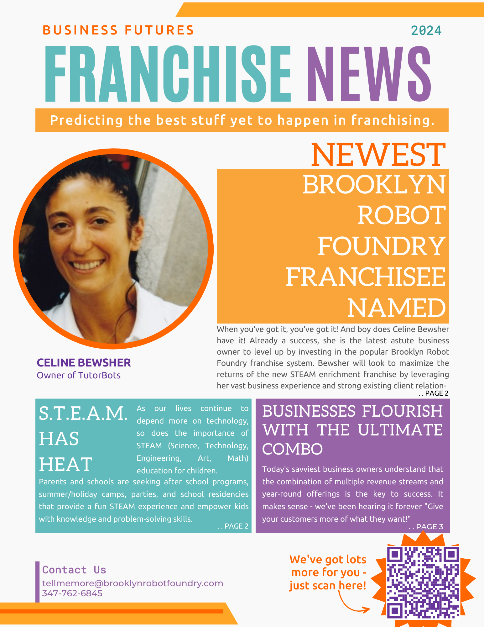 Fictional front page of a newsletter titled 