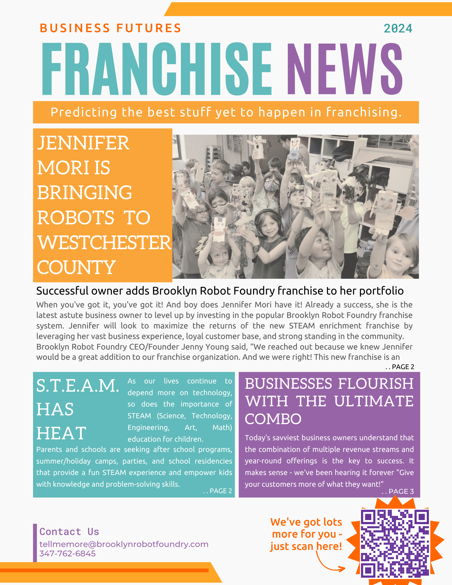 Fictional front page of a newsletter titled 