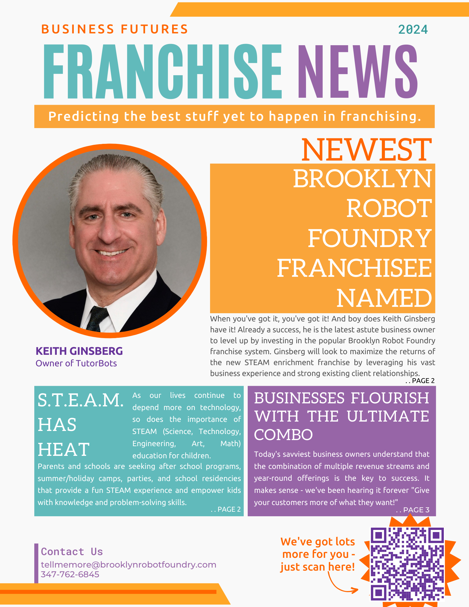 Fictional front page of a newsletter titled 