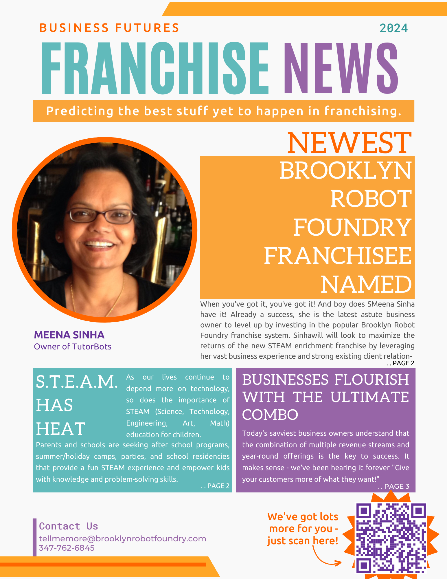 Fictional front page of a newsletter titled 