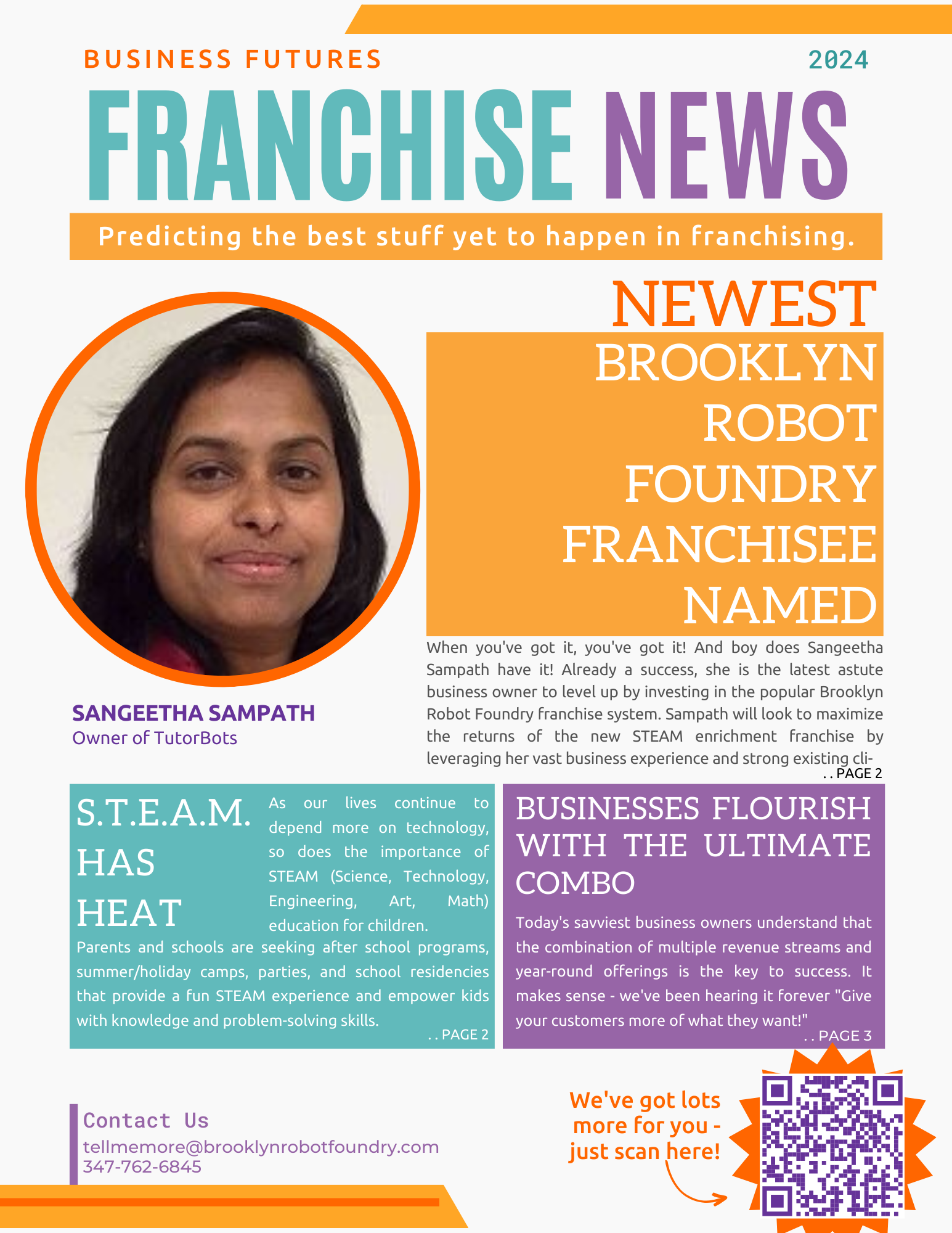 Fictional front page of a newsletter titled 