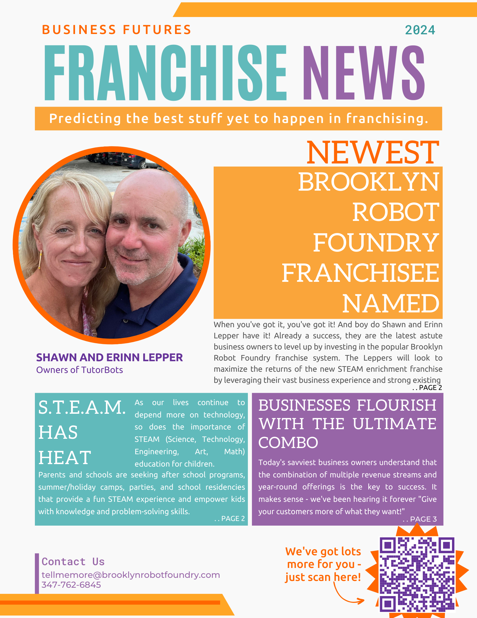 Fictional front page of a newsletter titled 