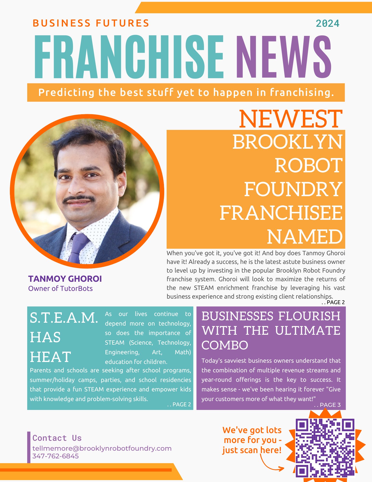 Fictional front page of a newsletter titled 