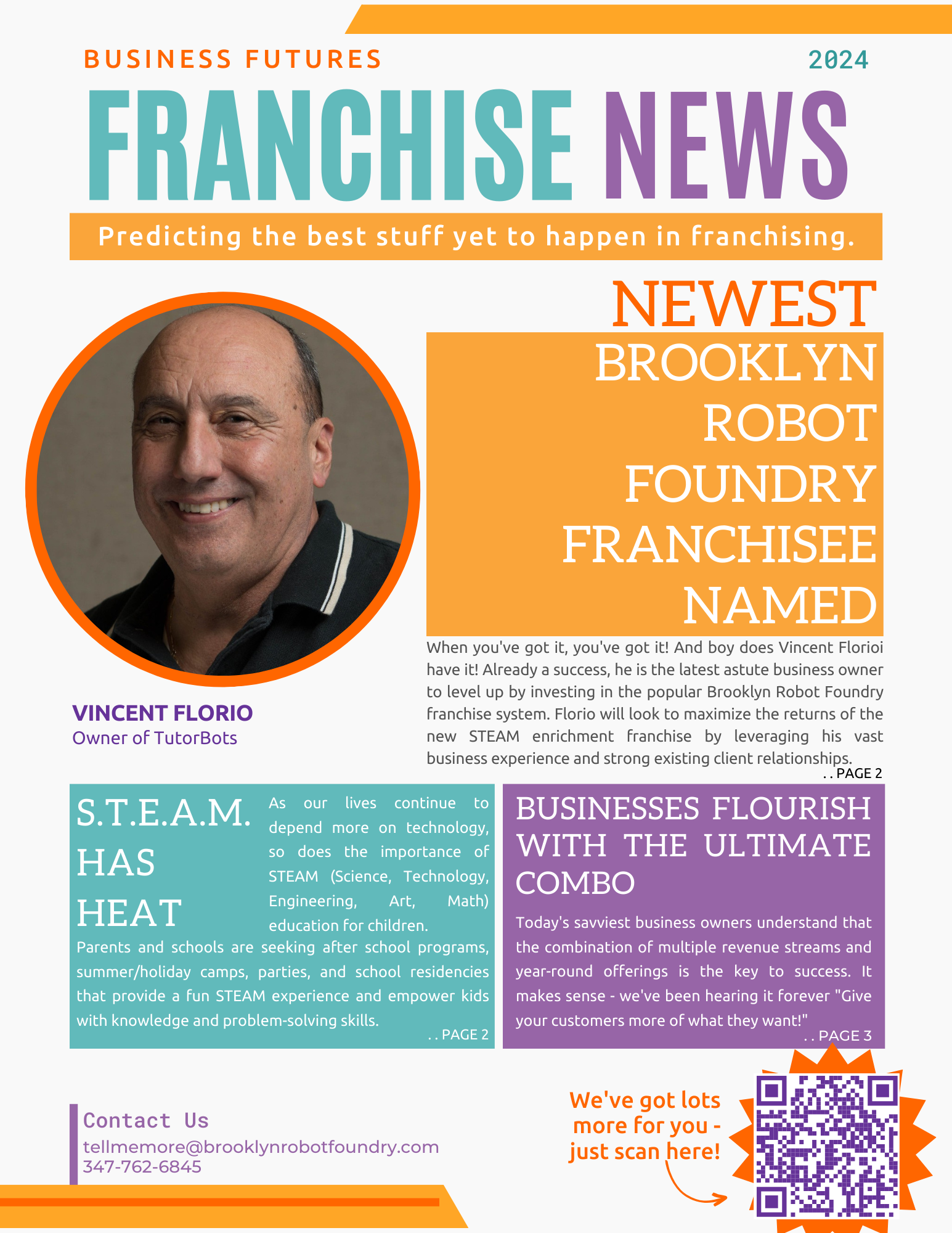 Fictional front page of a newsletter titled 