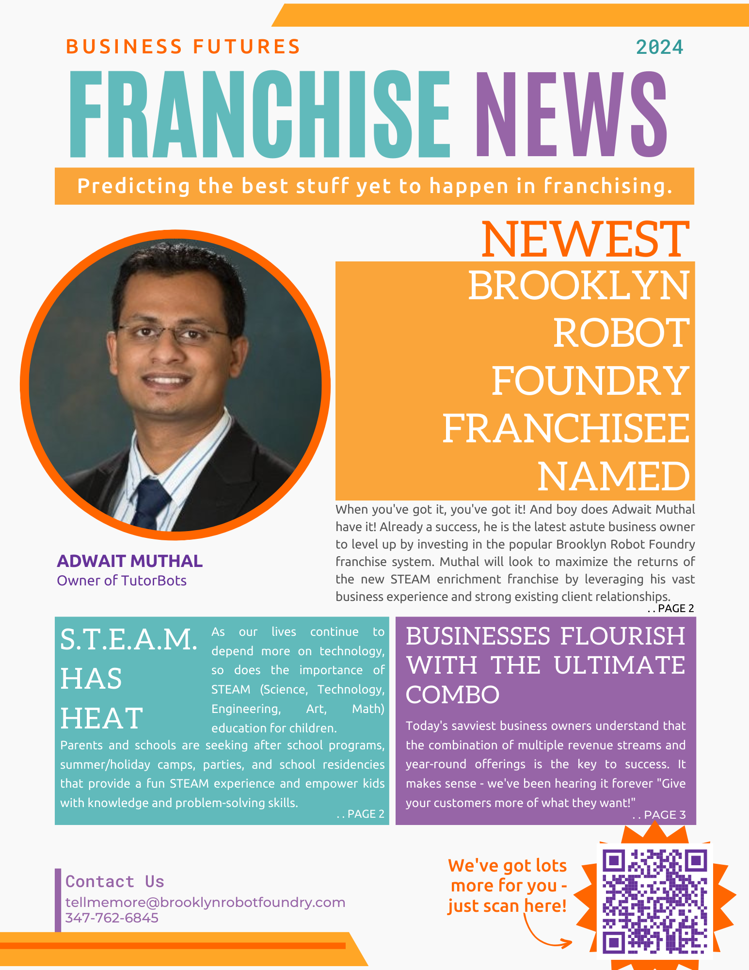 Fictional front page of a newsletter titled 