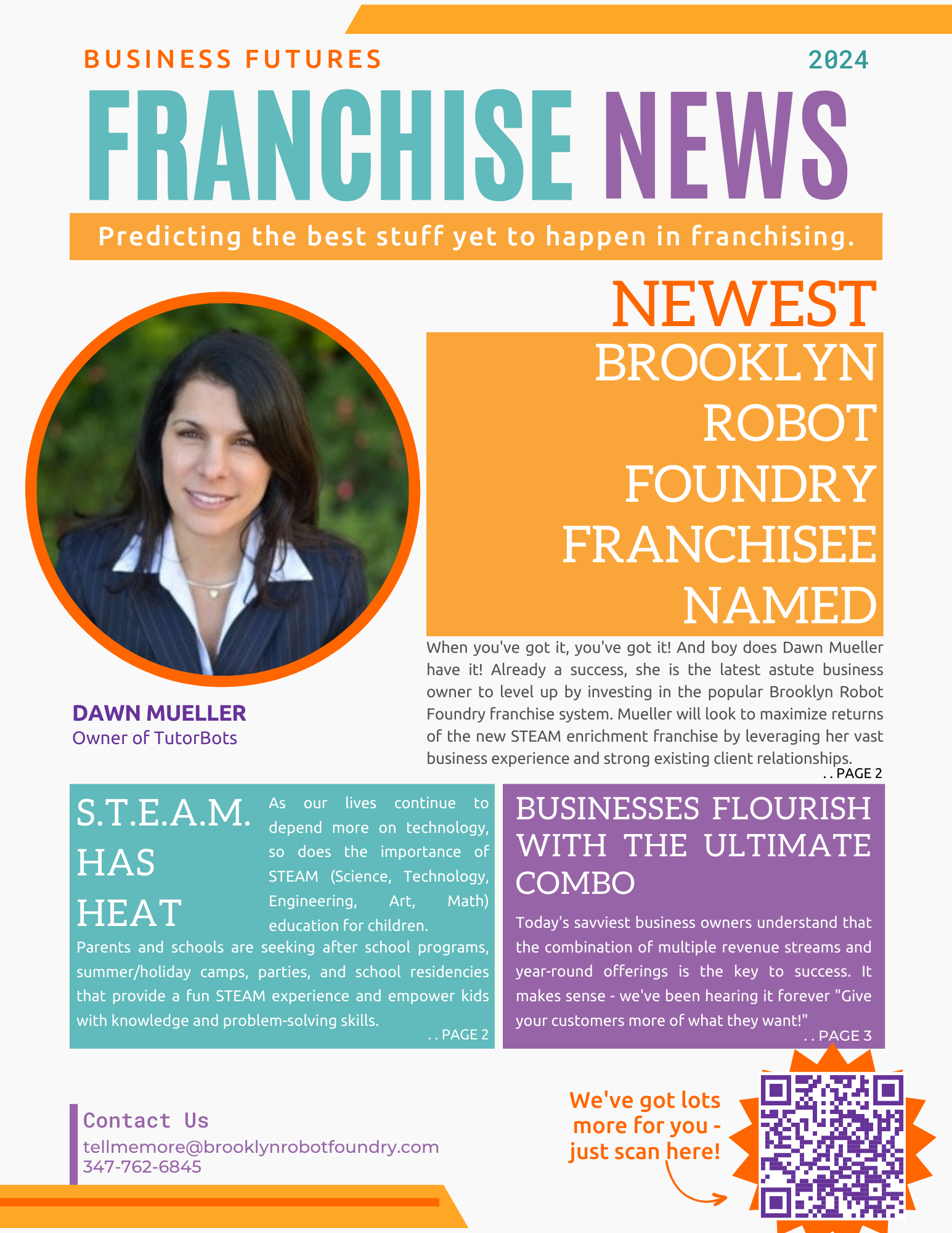 Fictional front page of a newsletter titled 