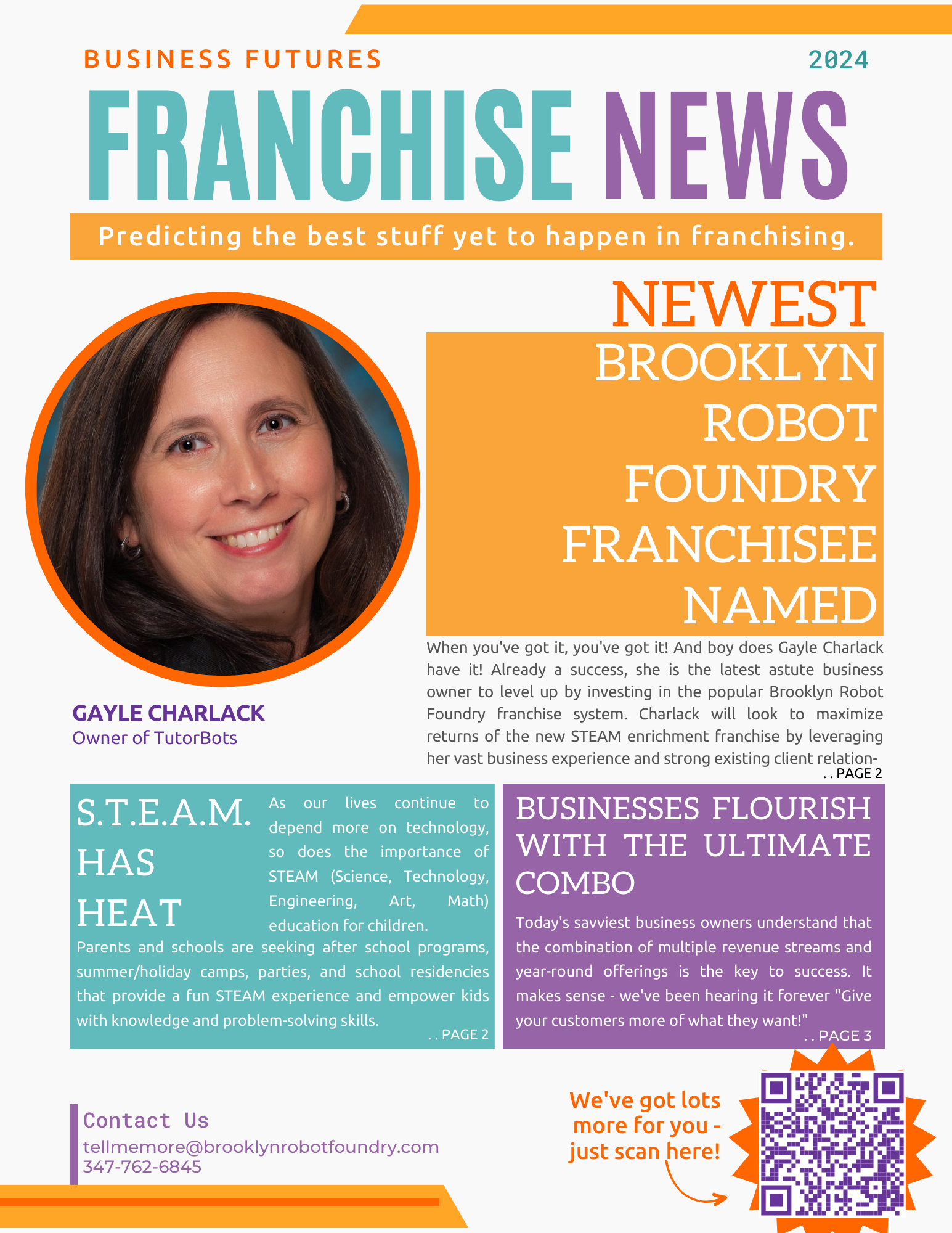 Fictional front page of a newsletter titled 